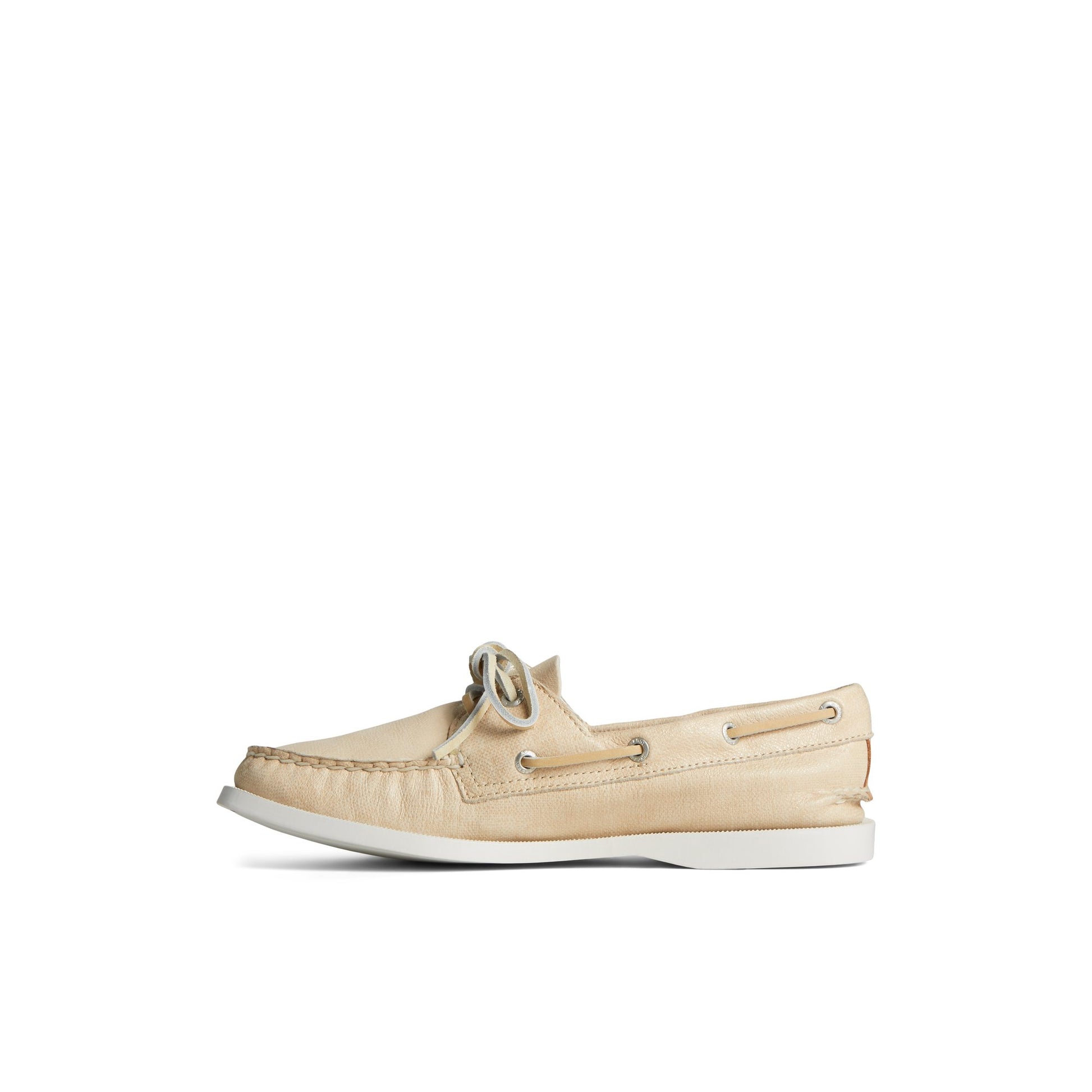 Side view of White Authentic Original™ Two-Tone Boat Shoe Boat Shoes