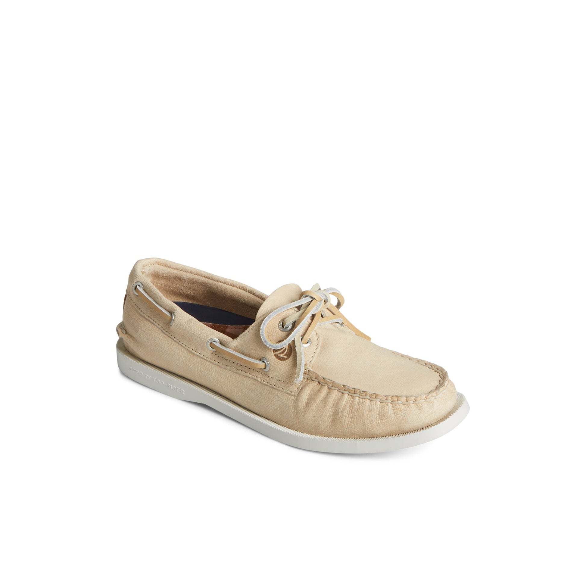 Three-quarter angle of White Authentic Original™ Two-Tone Boat Shoe Boat Shoes's front side
