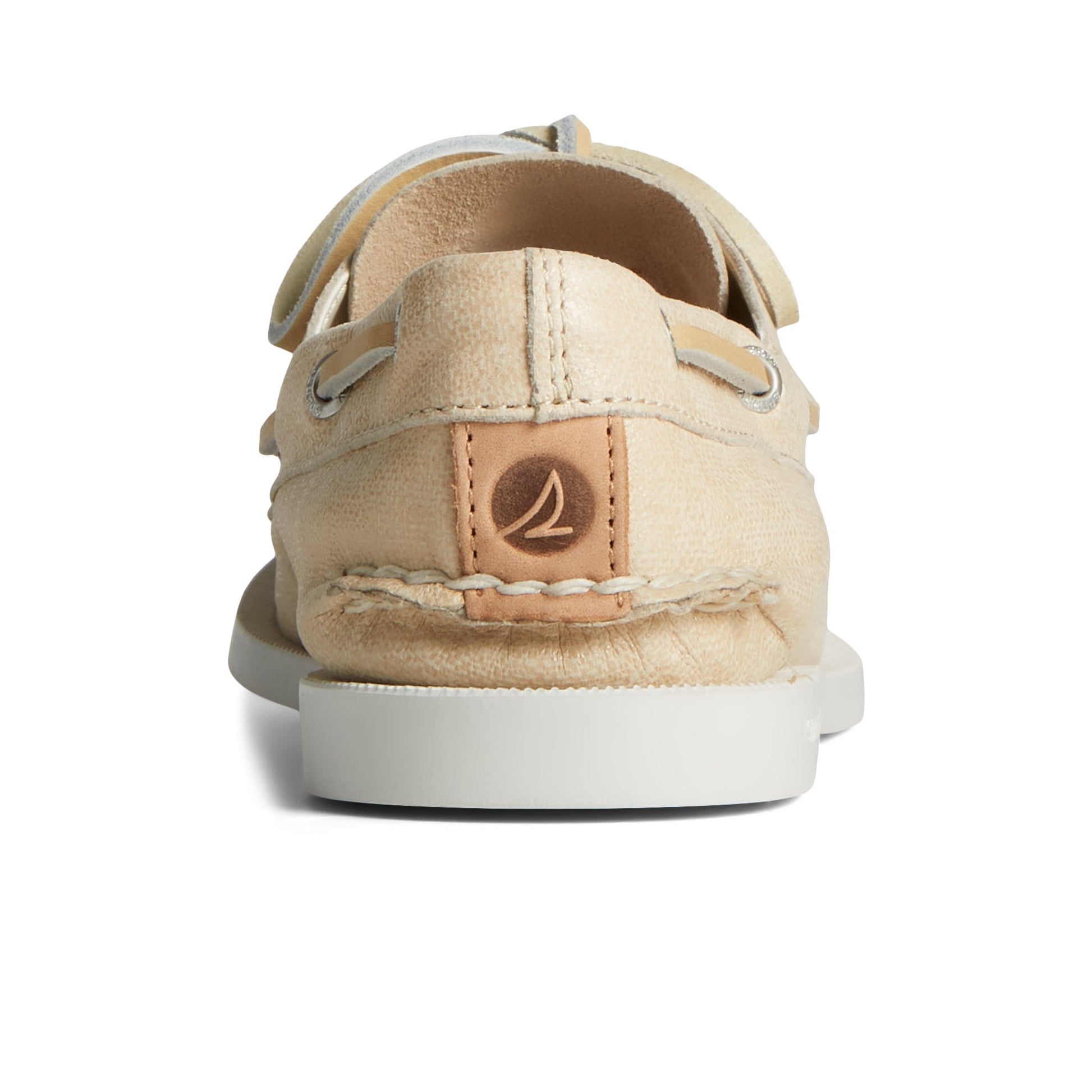 Close-up of the White Authentic Original™ Two-Tone Boat Shoe Boat Shoes