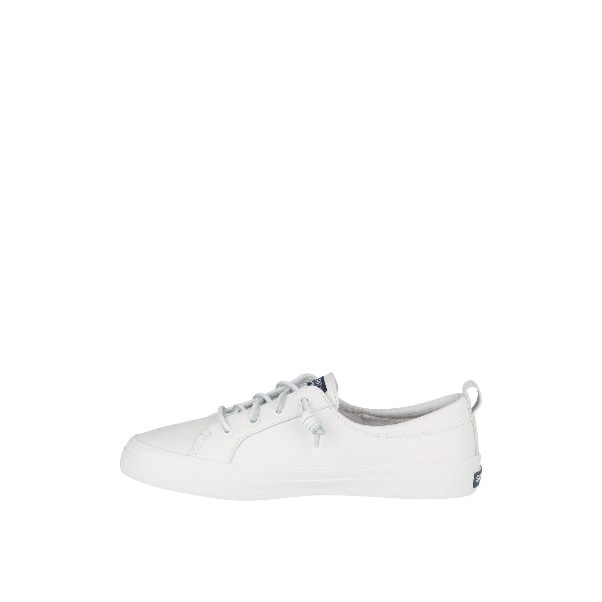 Side view of White Crest Vibe Leather Sneaker Vulcanized Sneaker