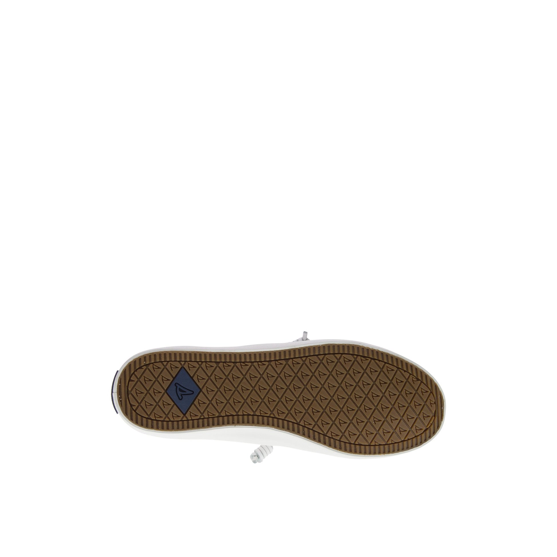 View of White Crest Vibe Leather Sneaker Vulcanized Sneaker's sole