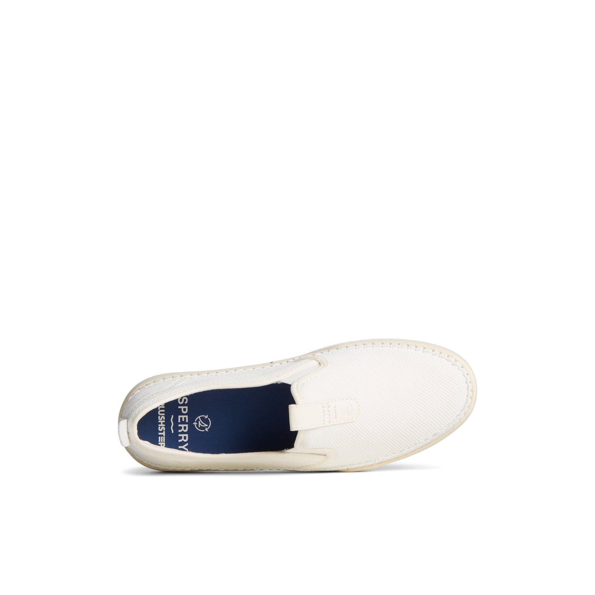 Top-down view of the White Breaker Plushwave™ Sneaker Slip-on Sneakers