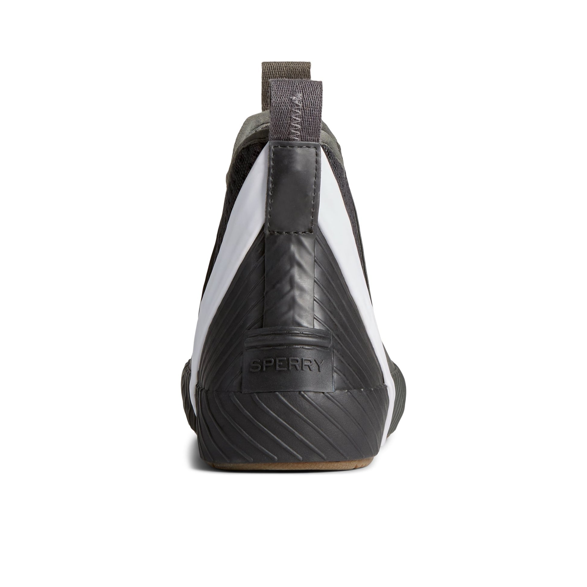 Close-up of the Black Cutwater Deck Boot Rain Boot