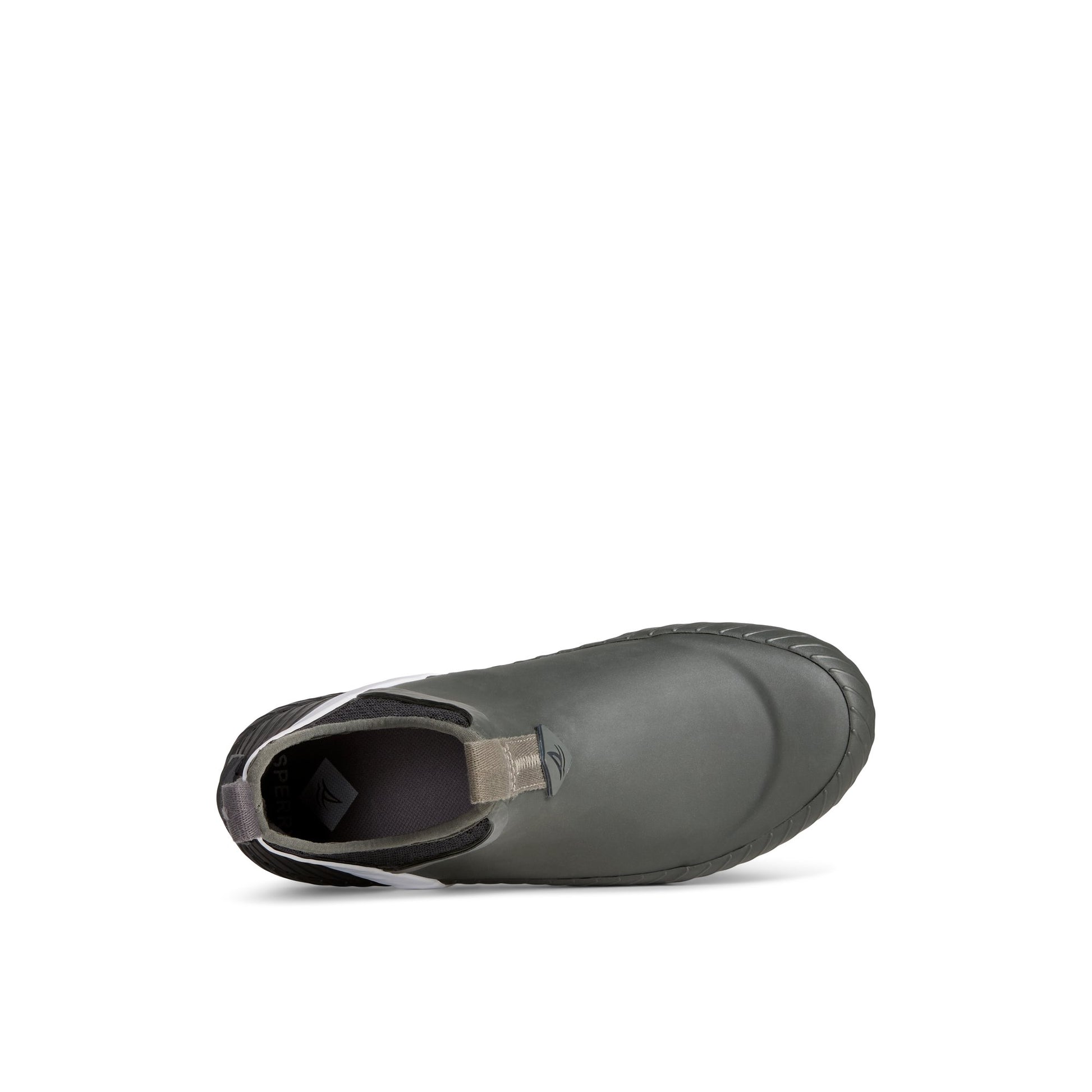 Top-down view of the Black Cutwater Deck Boot Rain Boot