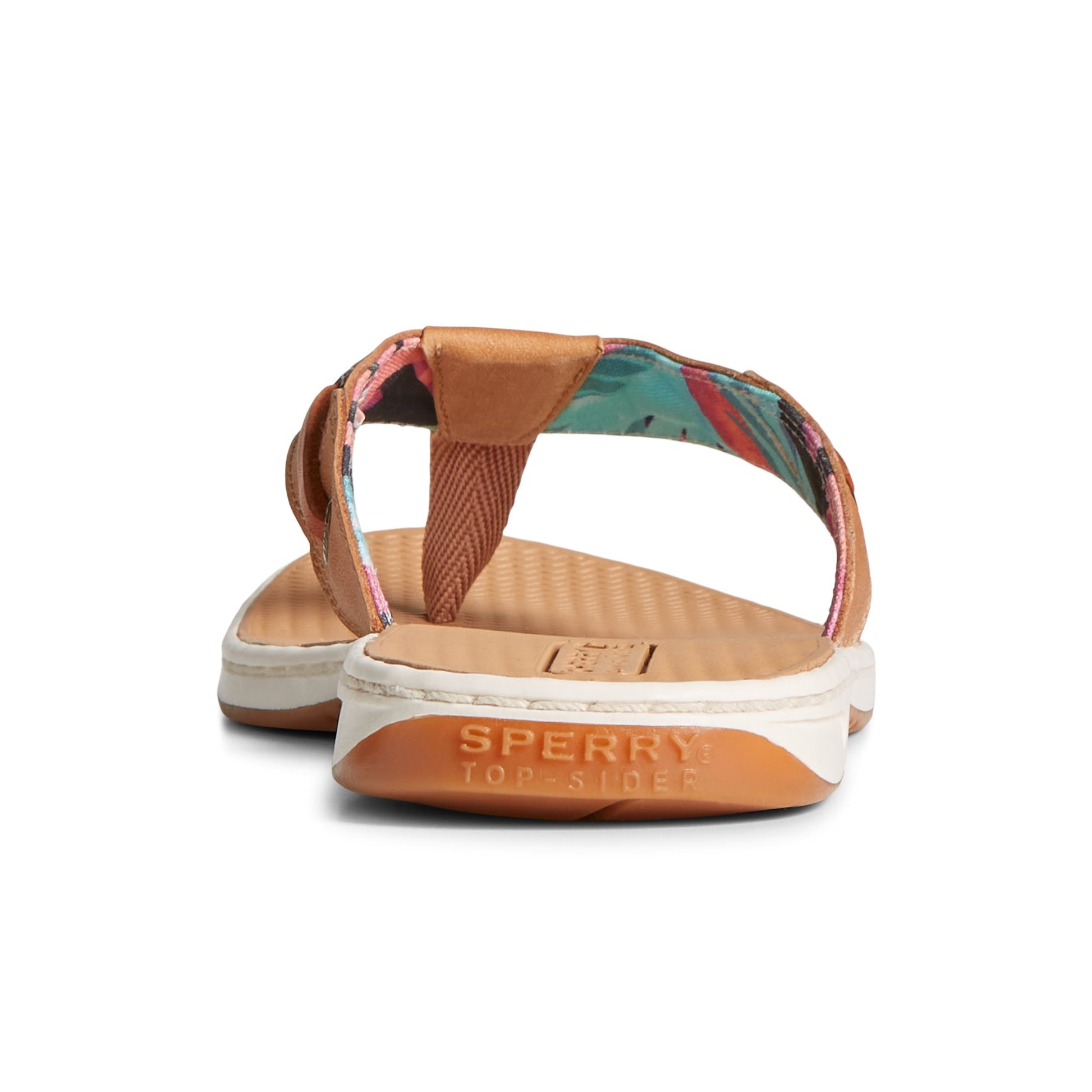 Close-up of the Medium Beige Seafish Leather Flip Flop Flip Flop Thong Sandals