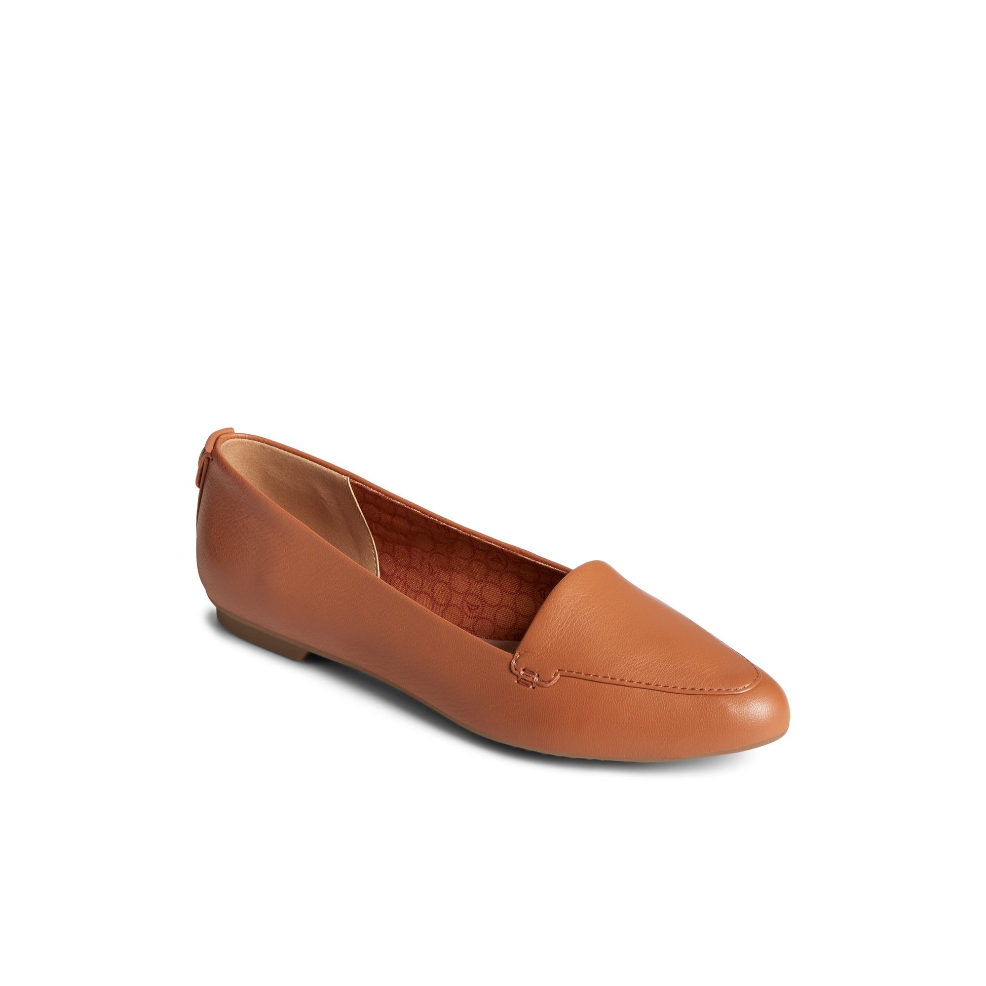 Three-quarter angle of Medium Beige Piper Ballet Flat Ballerina's front side