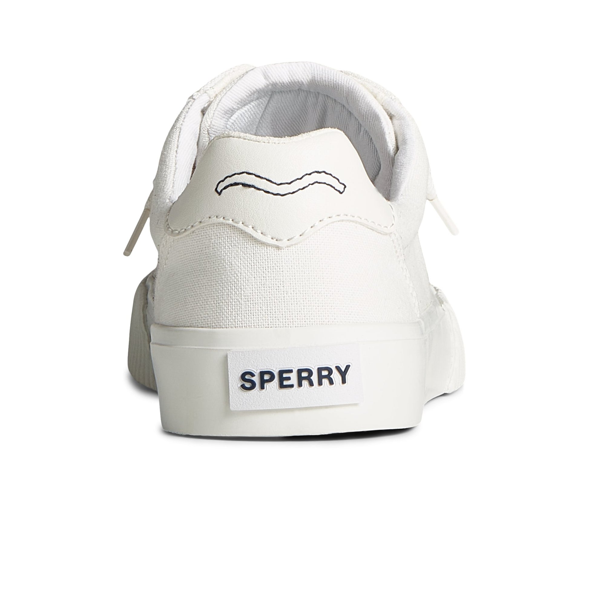 Close-up of the White Bermuda SeaCycled™ Canvas Sneaker Vulcanized Sneaker