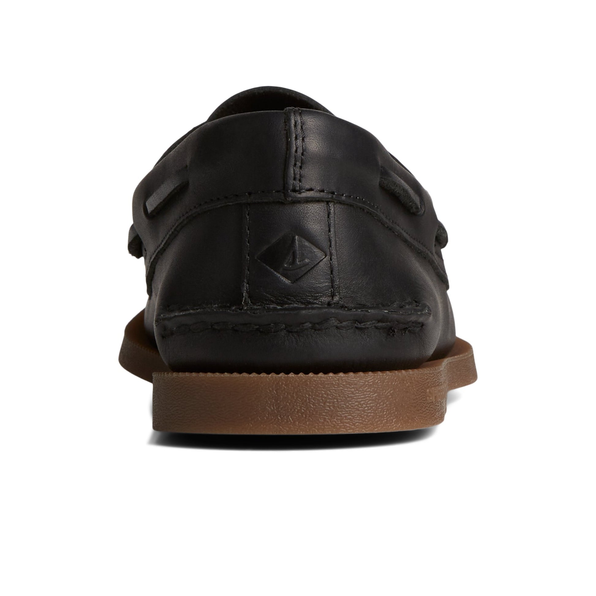 Close-up of the Black Authentic Original™ Cross Lace Boat Shoe Boat Shoes