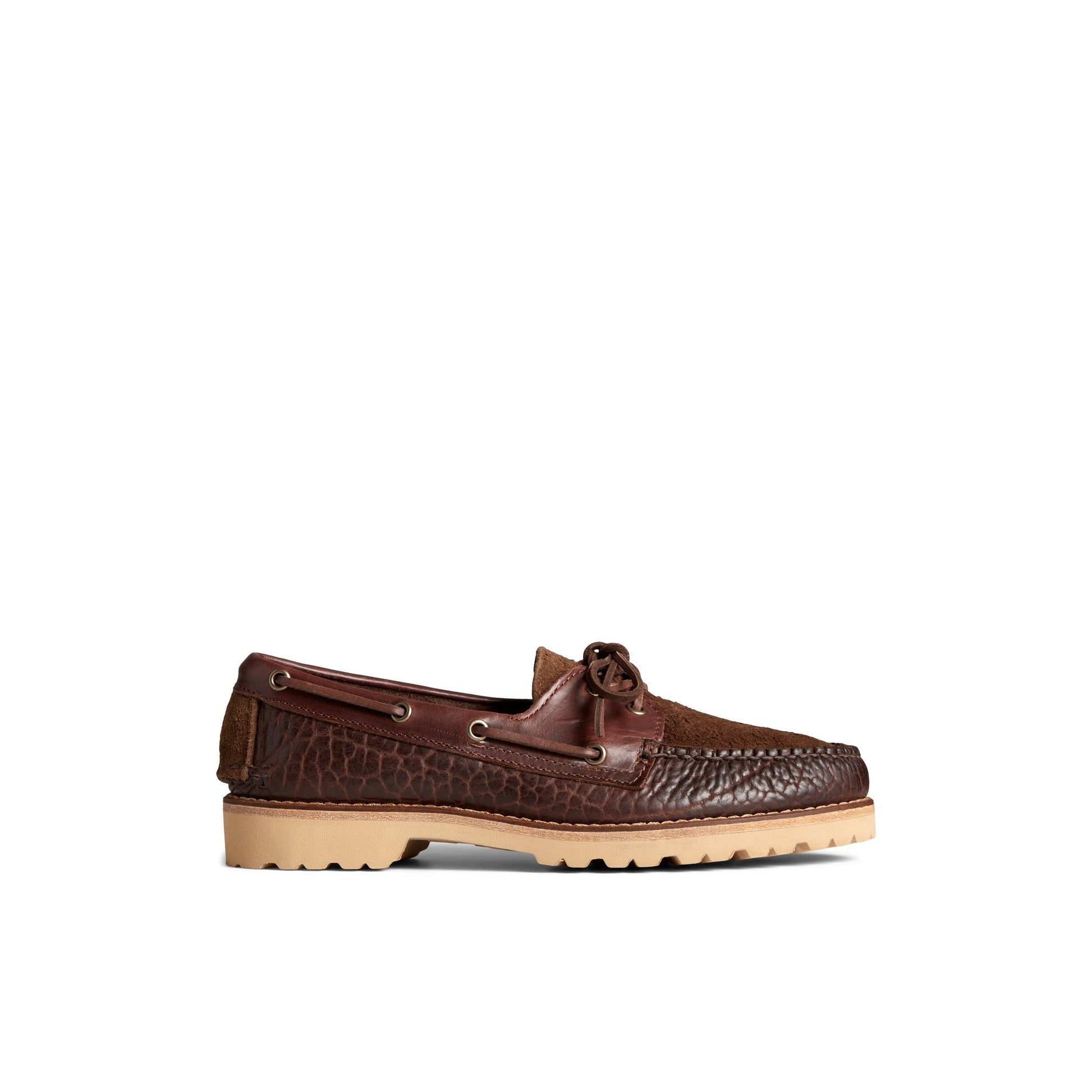 Main View of Brown Authentic Original™ 2-Eye Boat Shoe by Chris Echevarria Boat Shoes for Mens