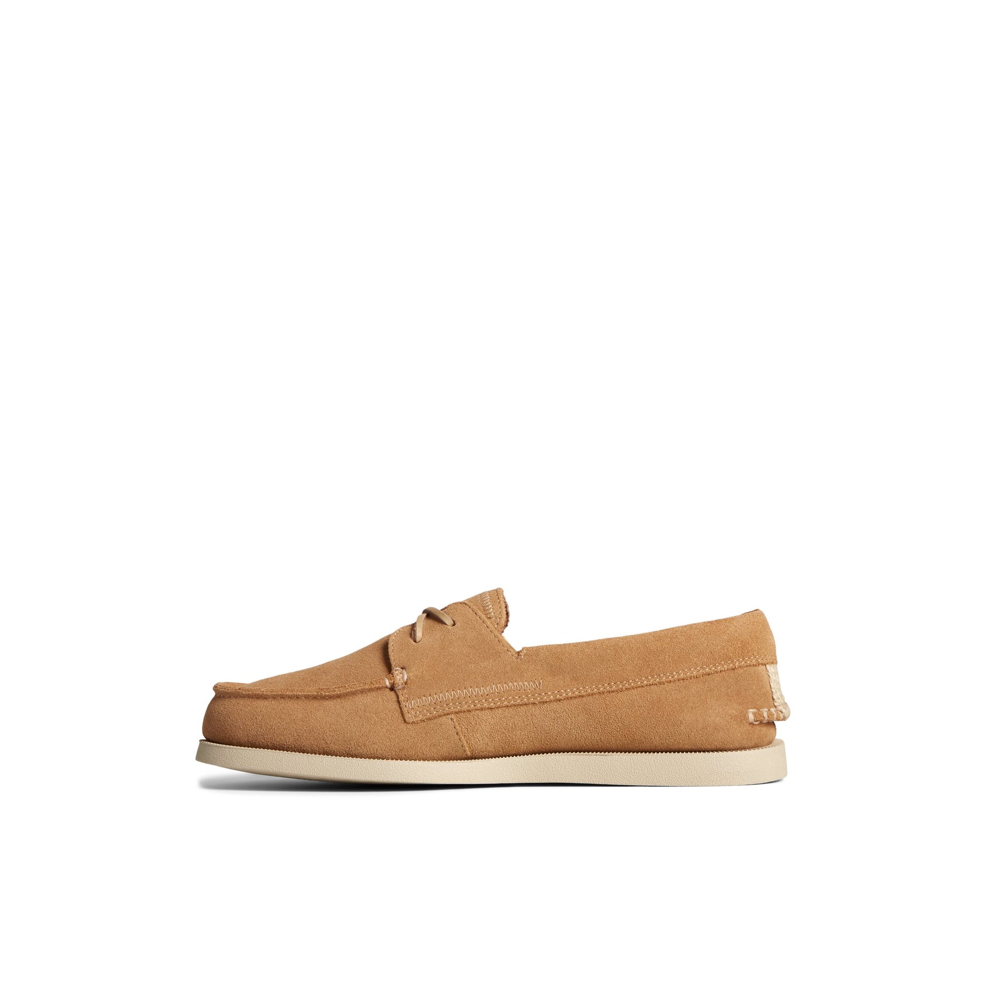 Side view of Medium Beige Authentic Original™ Sirocco Suede Boat Shoe Boat Shoes