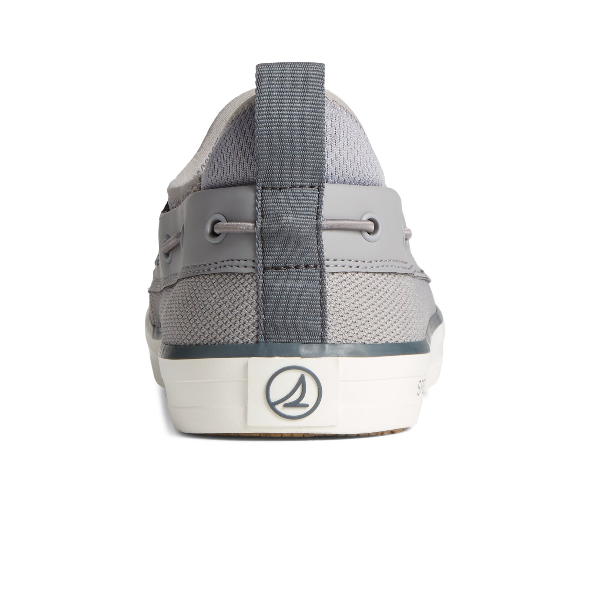 Close-up of the Grey SeaCycled™ Fairlead Boat Sneaker Vulcanized Sneaker