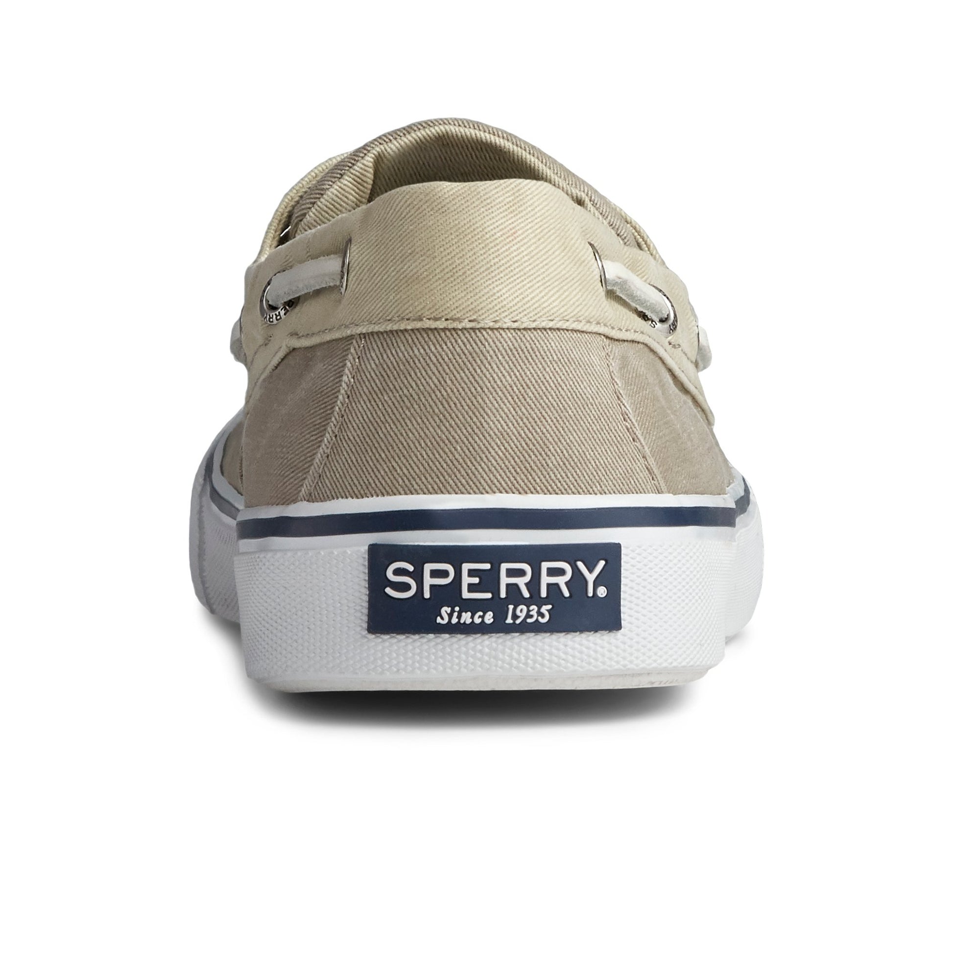 Close-up of the Medium beige Bahama II Sneaker Vulcanized Boat Shoe Sneaker
