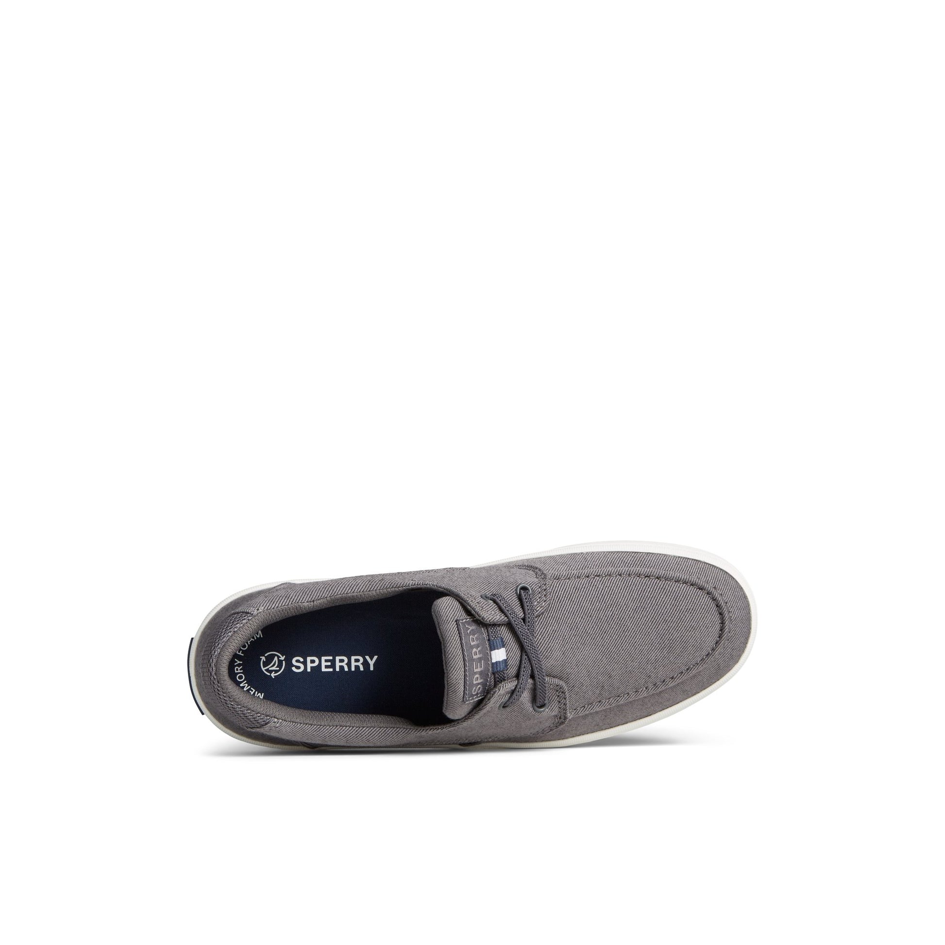 Top-down view of the Grey SeaCycled™ Bowery Sneaker Vulcanized Sneaker