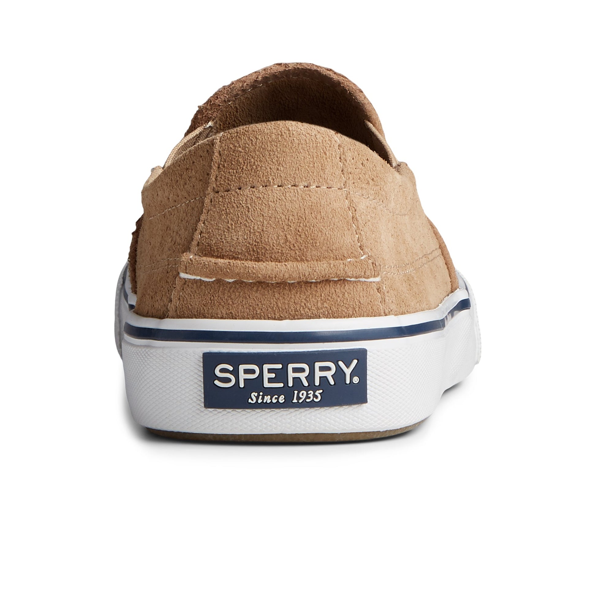 Close-up of the Medium Beige Striper II Twin Gore Perforated Slip On Sneaker Vulcanized Slip-on Sneaker
