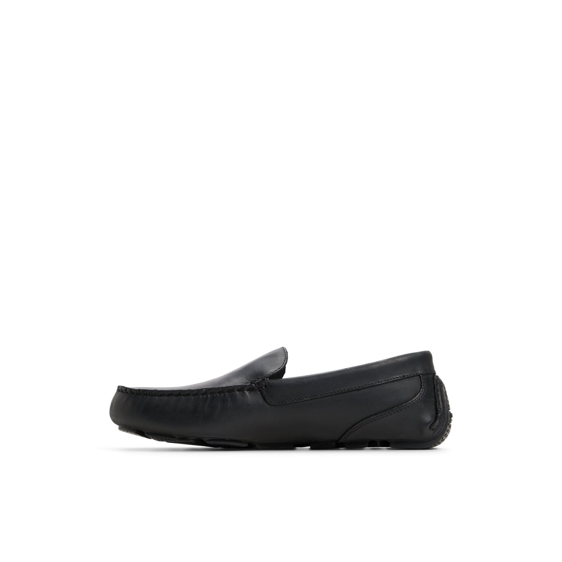 Three-quarter angle of Black Davenport Venetian Driver Driver Loafer Casual Shoes's back side
