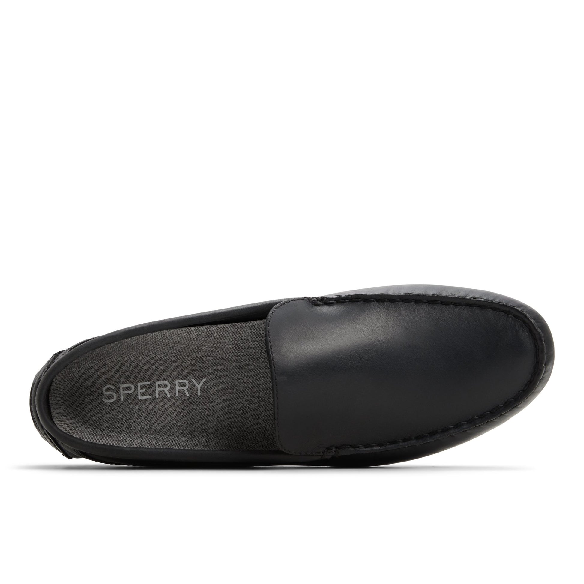 Top-down view of the Black Davenport Venetian Driver Driver Loafer Casual Shoes