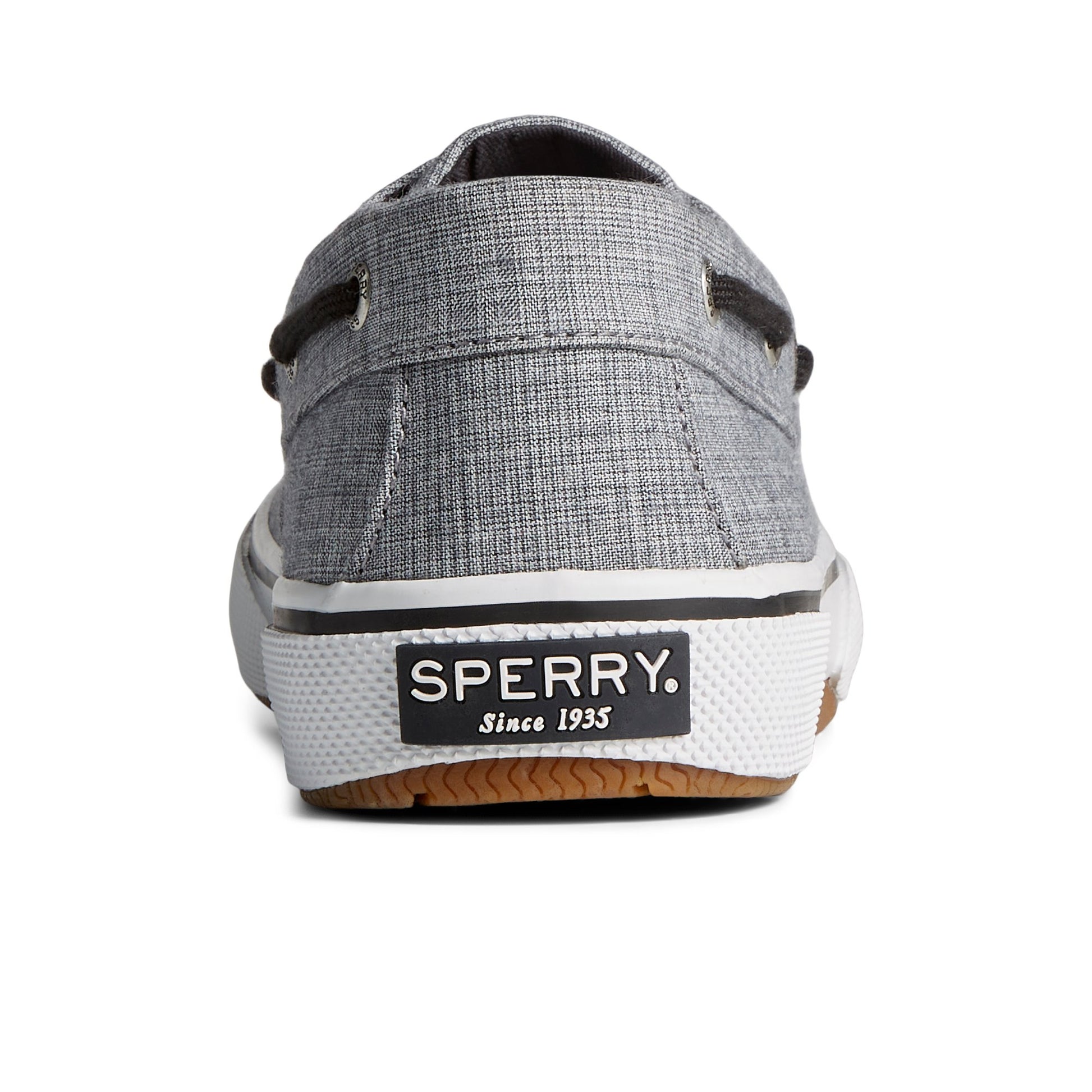 Close-up of the Black Halyard 2-Eye Boat Shoe Vulcanized Boat Shoe Sneaker