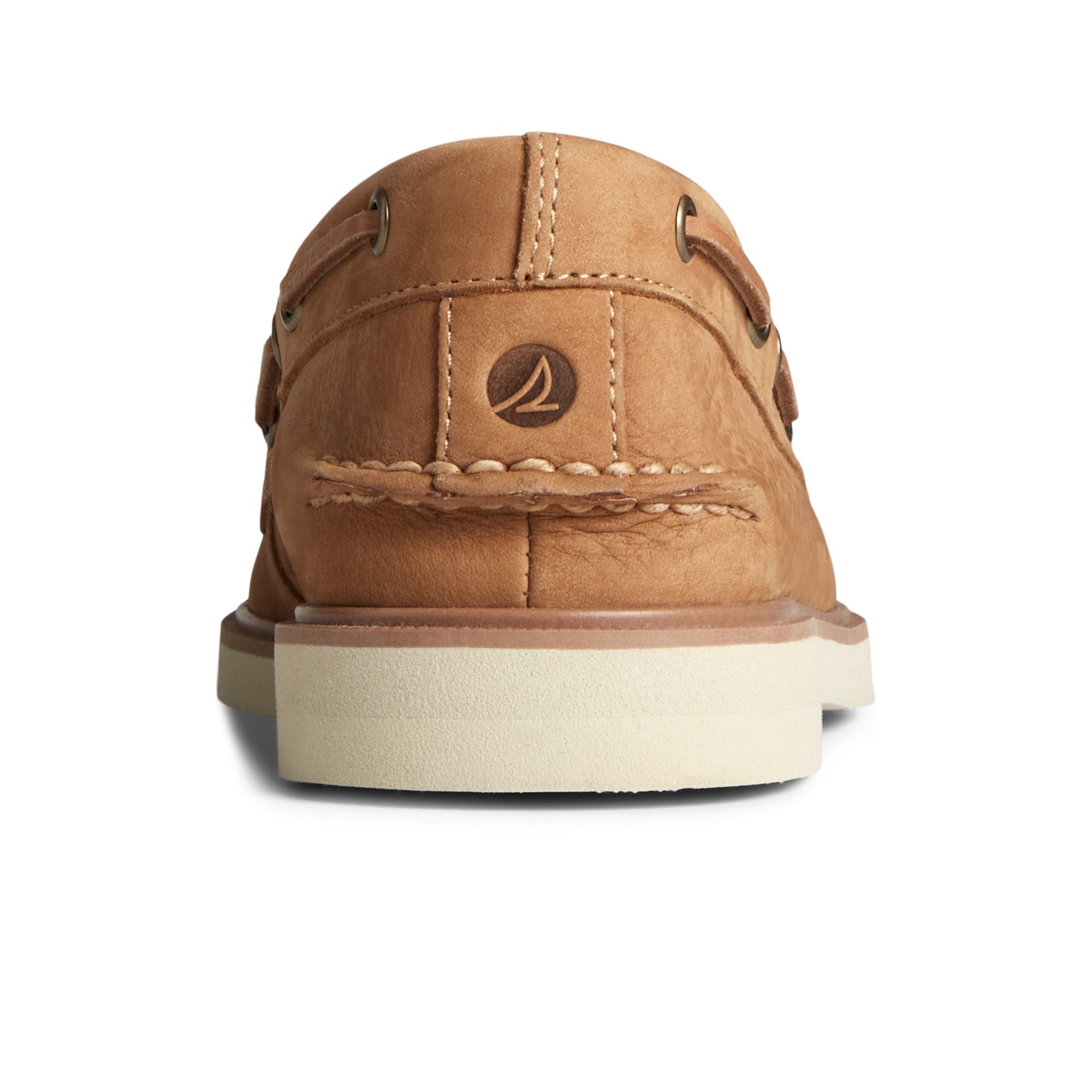 Close-up of the Medium beige Authentic Original™ Double Sole Nubuck Boat Shoe Boat Shoes