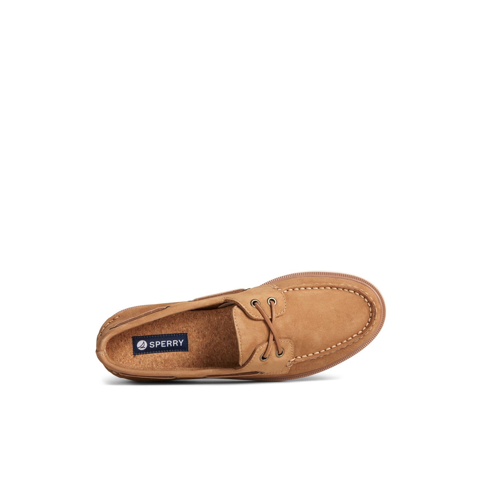 Top-down view of the Medium beige Authentic Original™ Double Sole Nubuck Boat Shoe Boat Shoes
