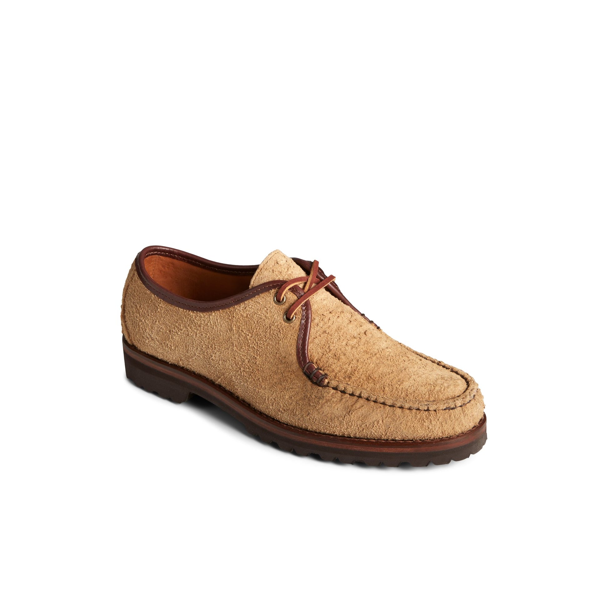 Three-quarter angle of Brown Captain's Oxford by Chris Echevarria Captain's Oxford Dress Shoes's front side