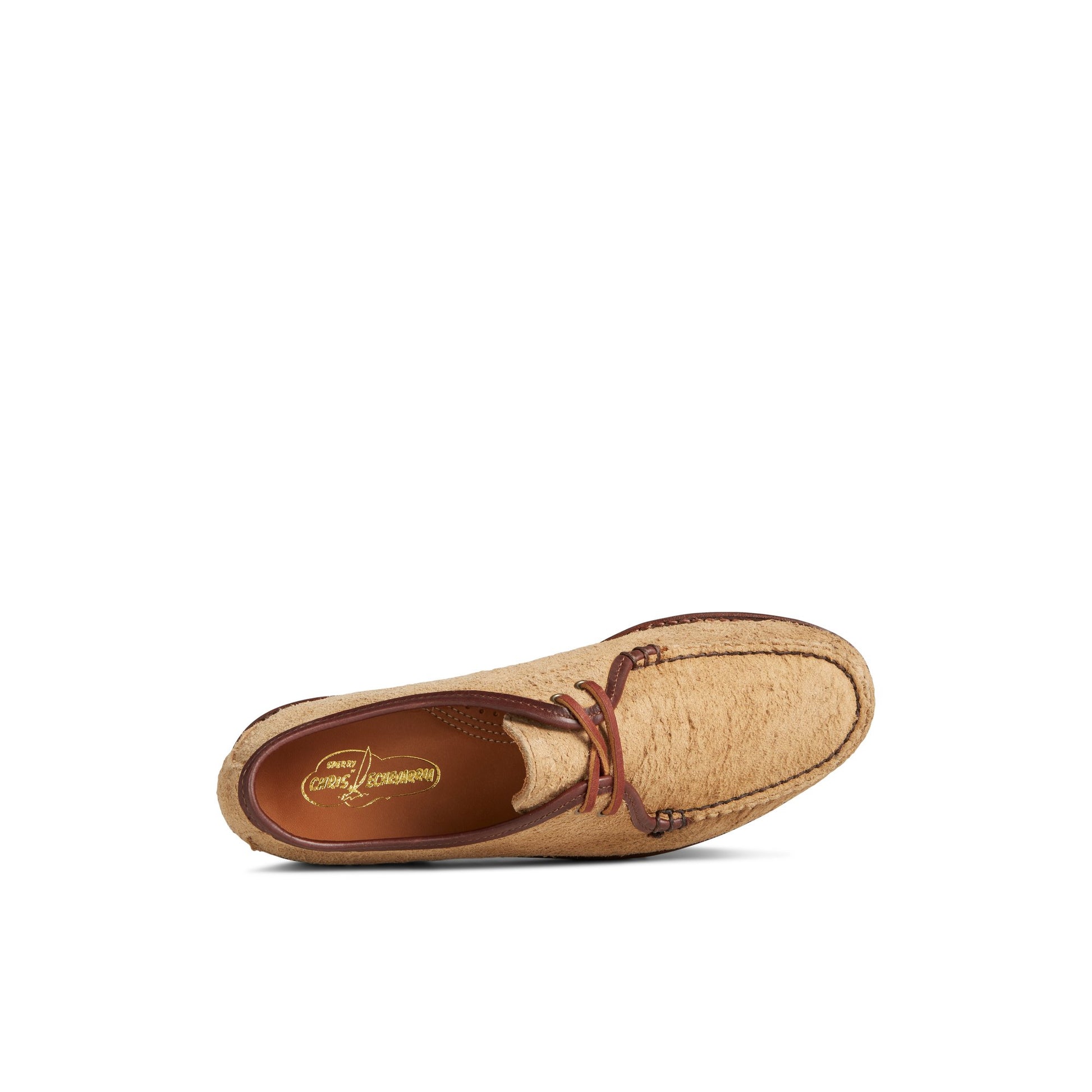 Top-down view of the Brown Captain's Oxford by Chris Echevarria Captain's Oxford Dress Shoes