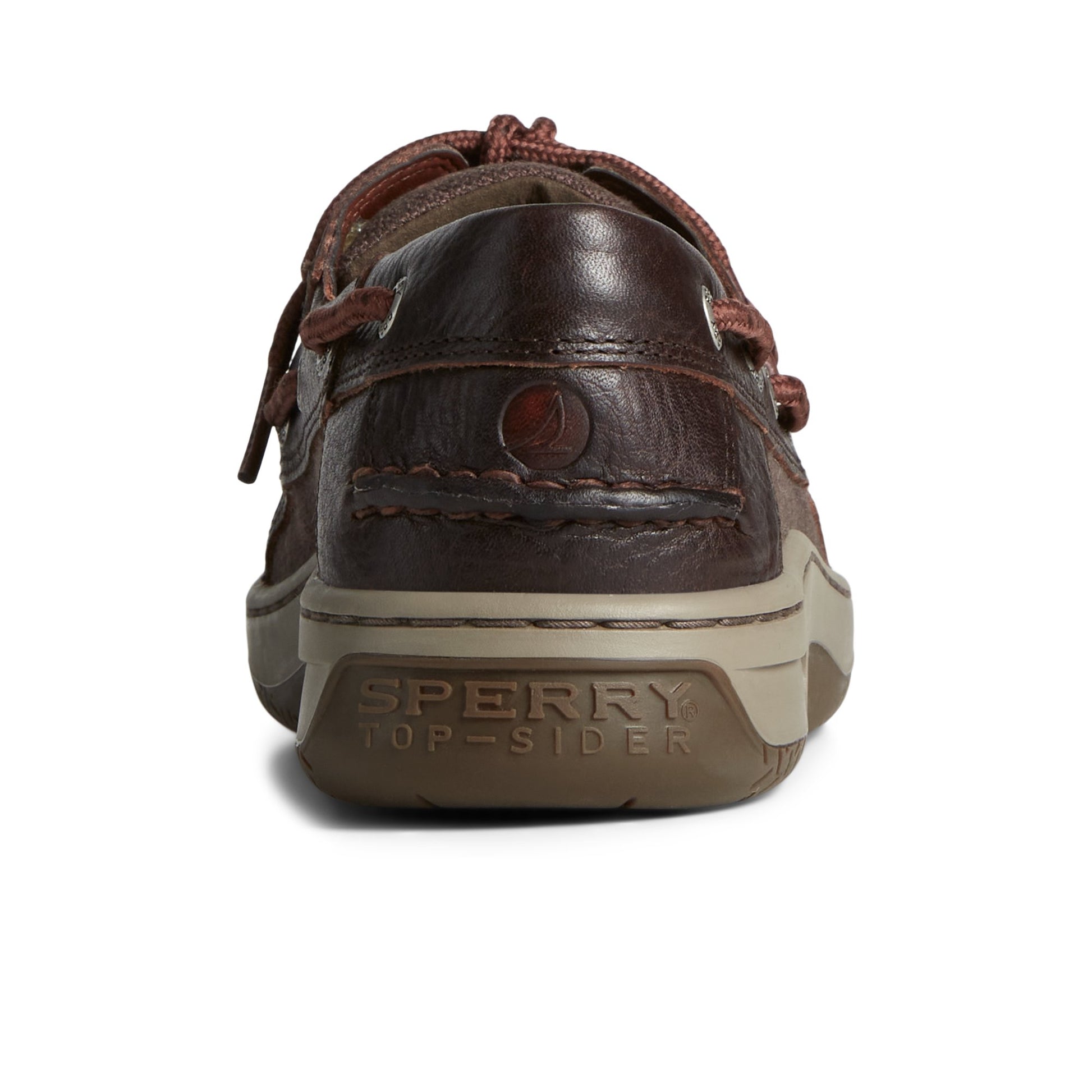 Close-up of the Brown Billfish™ 3-Eye Boat Shoe Boat Shoes