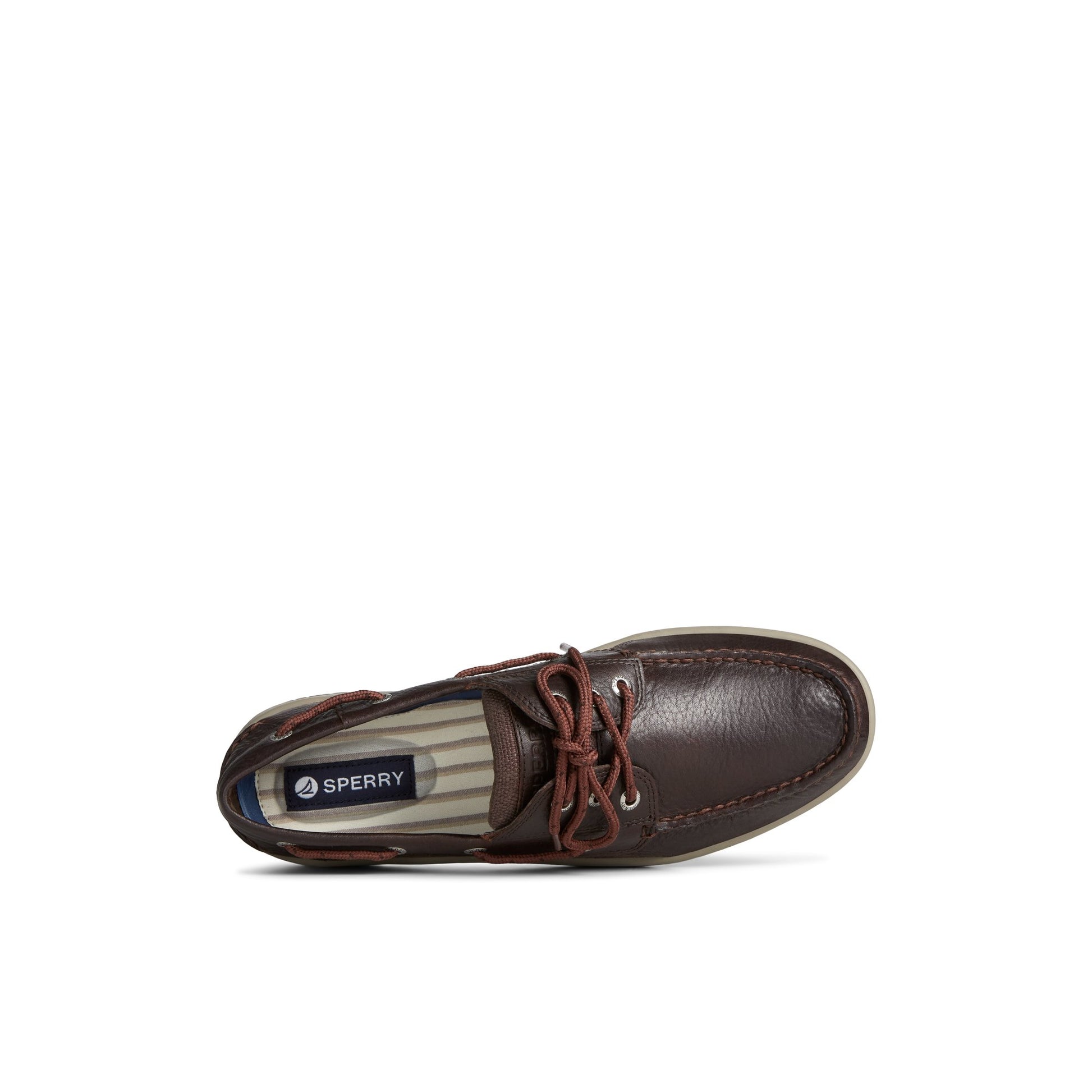 Top-down view of the Brown Billfish™ 3-Eye Boat Shoe Boat Shoes