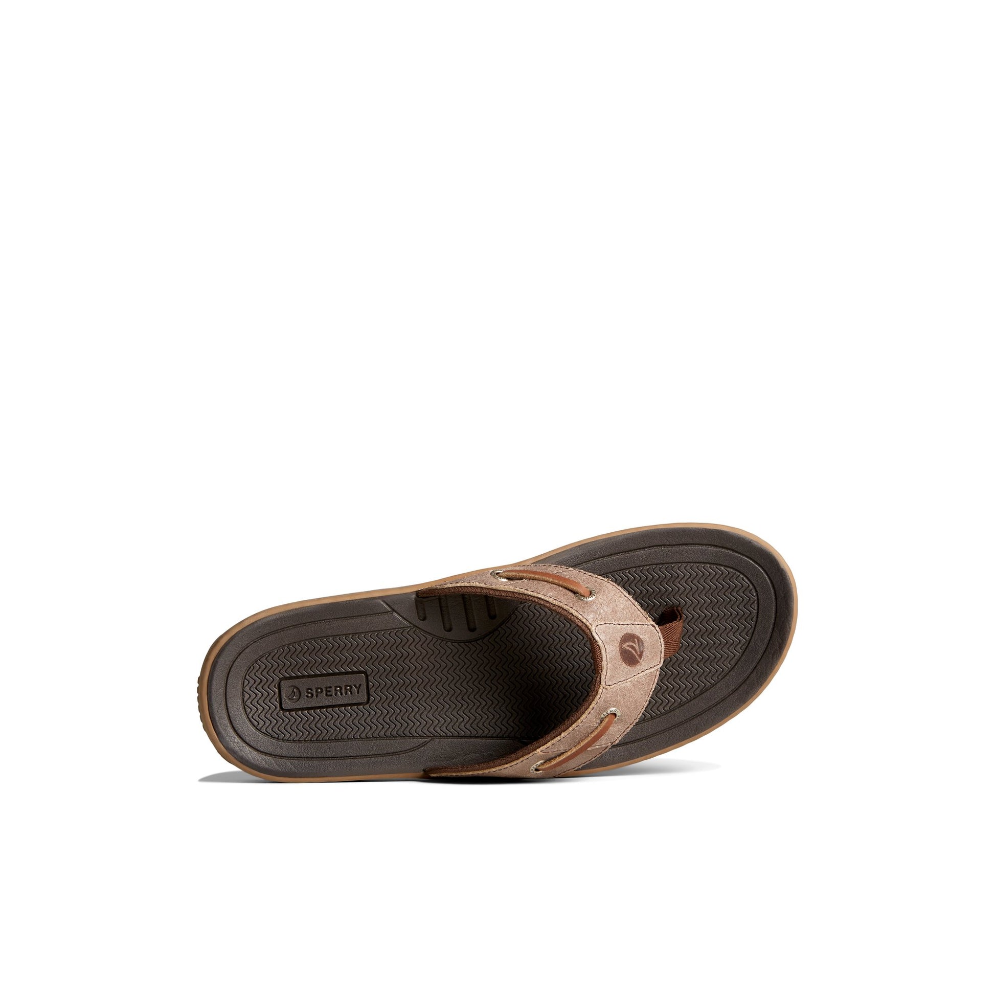 Top-down view of the Brown Baitfish Flip-Flops Flip Flop Thong Sandals