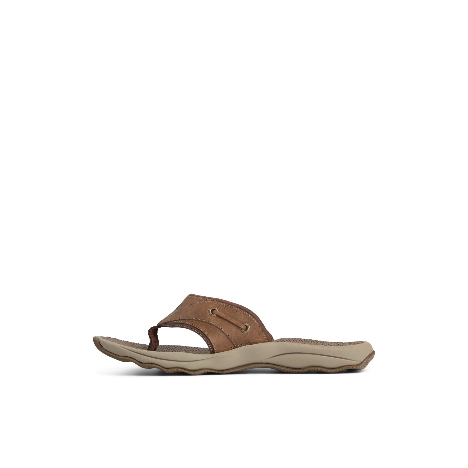 Side view of Brown Outer Banks Flip Flop Flip Flop Thong Sandals