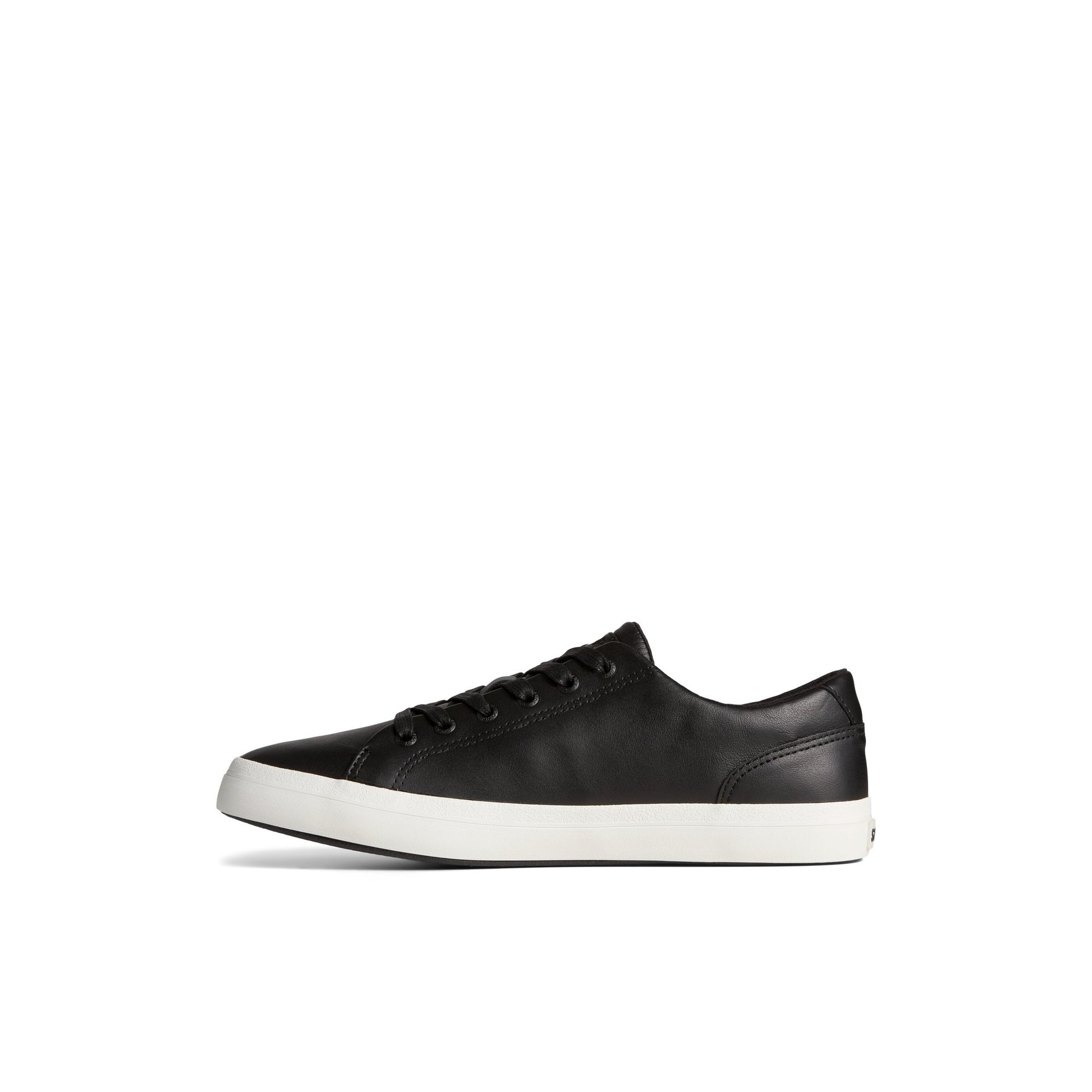 Side view of Black Striper II LLT Leather Sneaker Vulcanized Sneaker