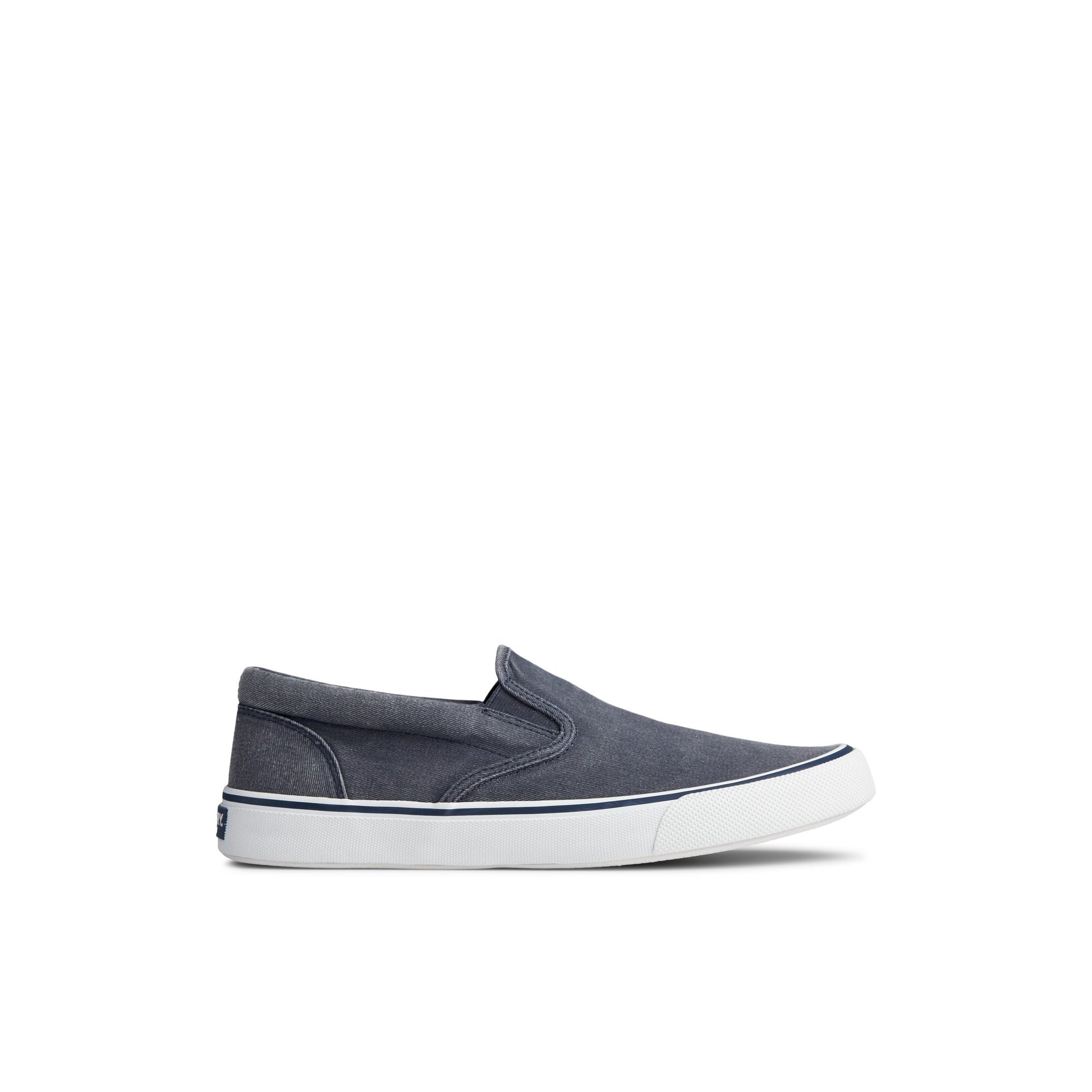 Main View of Navy Striper II Slip On Sneaker Vulcanized Sneaker for Mens