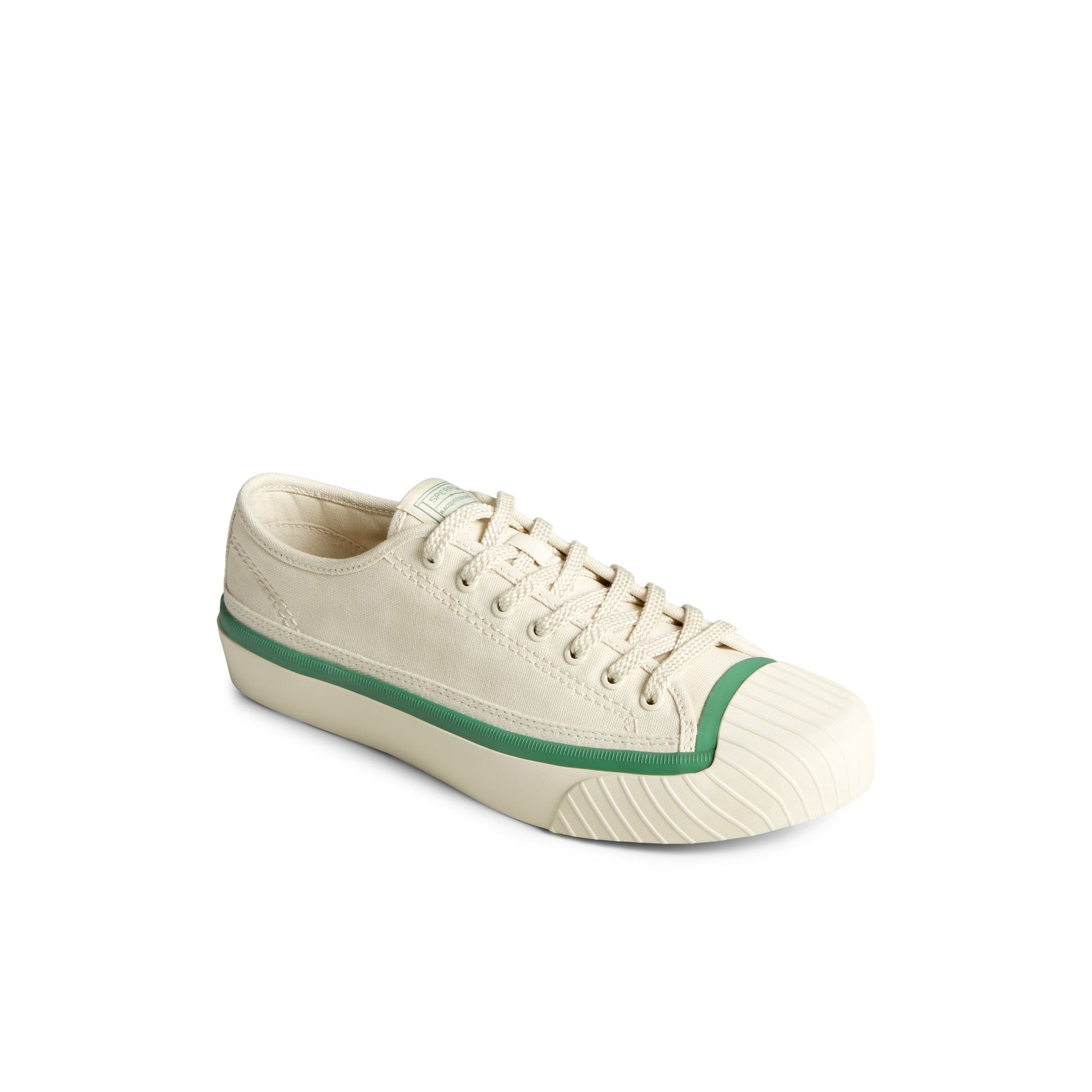 Three-quarter angle of White Racquet Oxford Sneaker Tennis Sneakers's front side