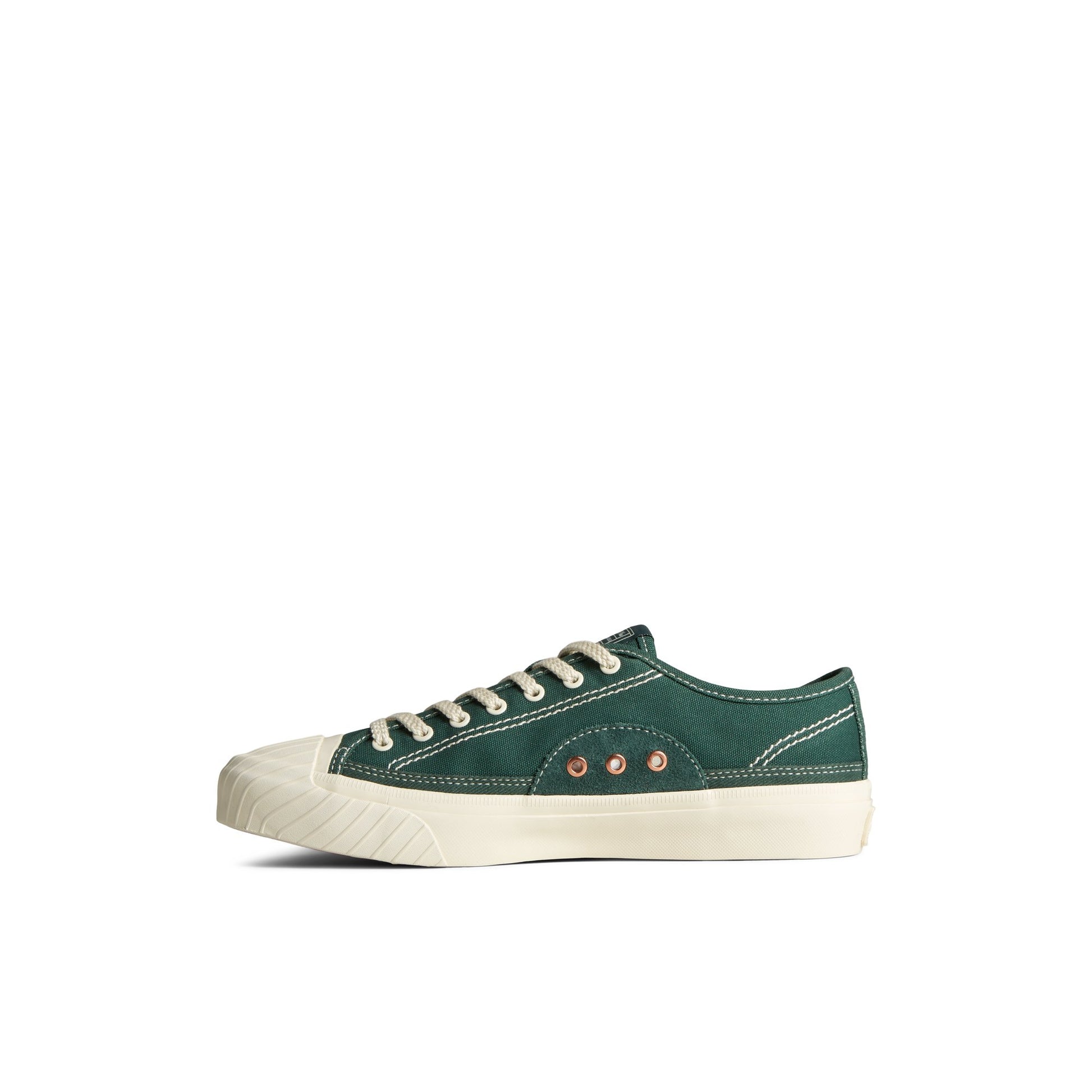 Side view of Green Racquet Oxford Sneaker Tennis Sneakers