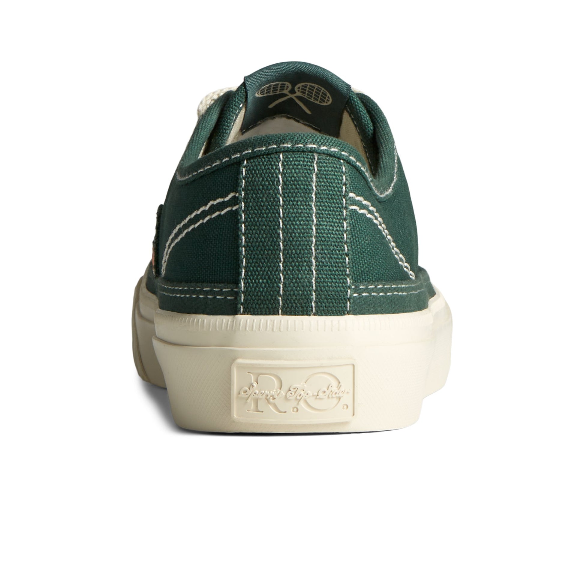Close-up of the Green Racquet Oxford Sneaker Tennis Sneakers