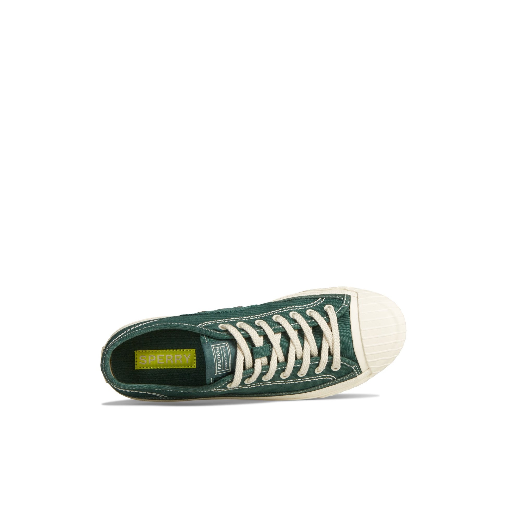 Top-down view of the Green Racquet Oxford Sneaker Tennis Sneakers