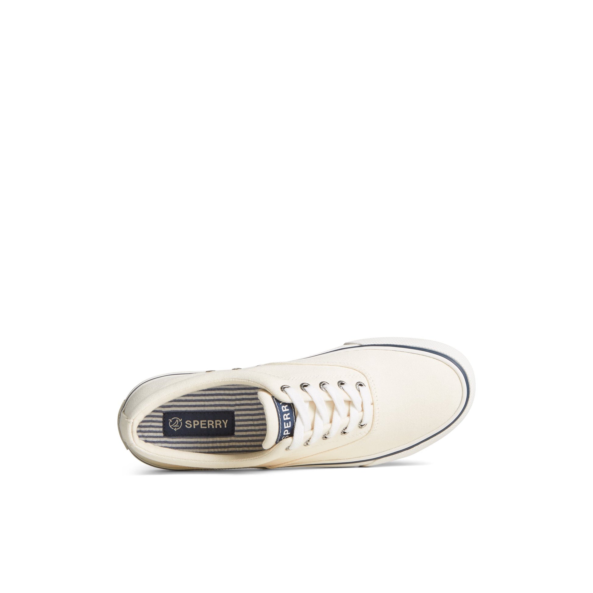 Top-down view of the White Striper II Canvas CVO Sneaker Vulcanized Sneaker