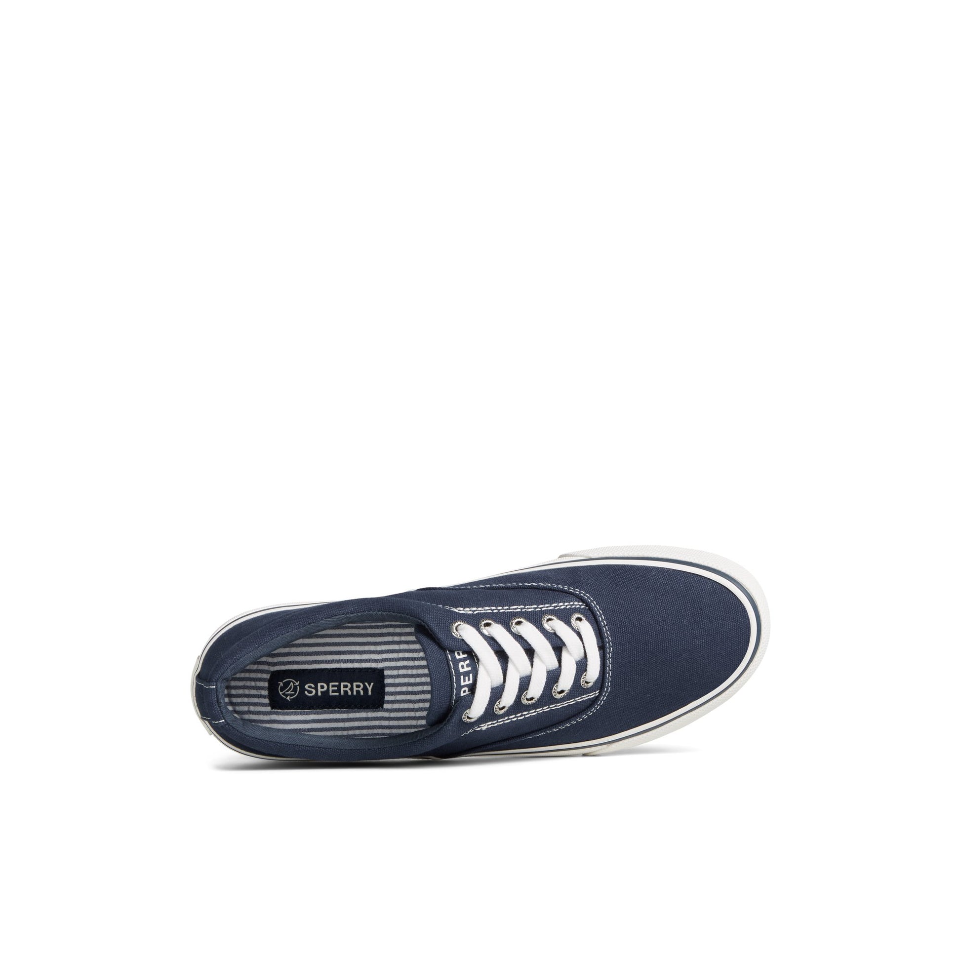 Top-down view of the Navy Striper II Canvas CVO Sneaker Vulcanized Sneaker