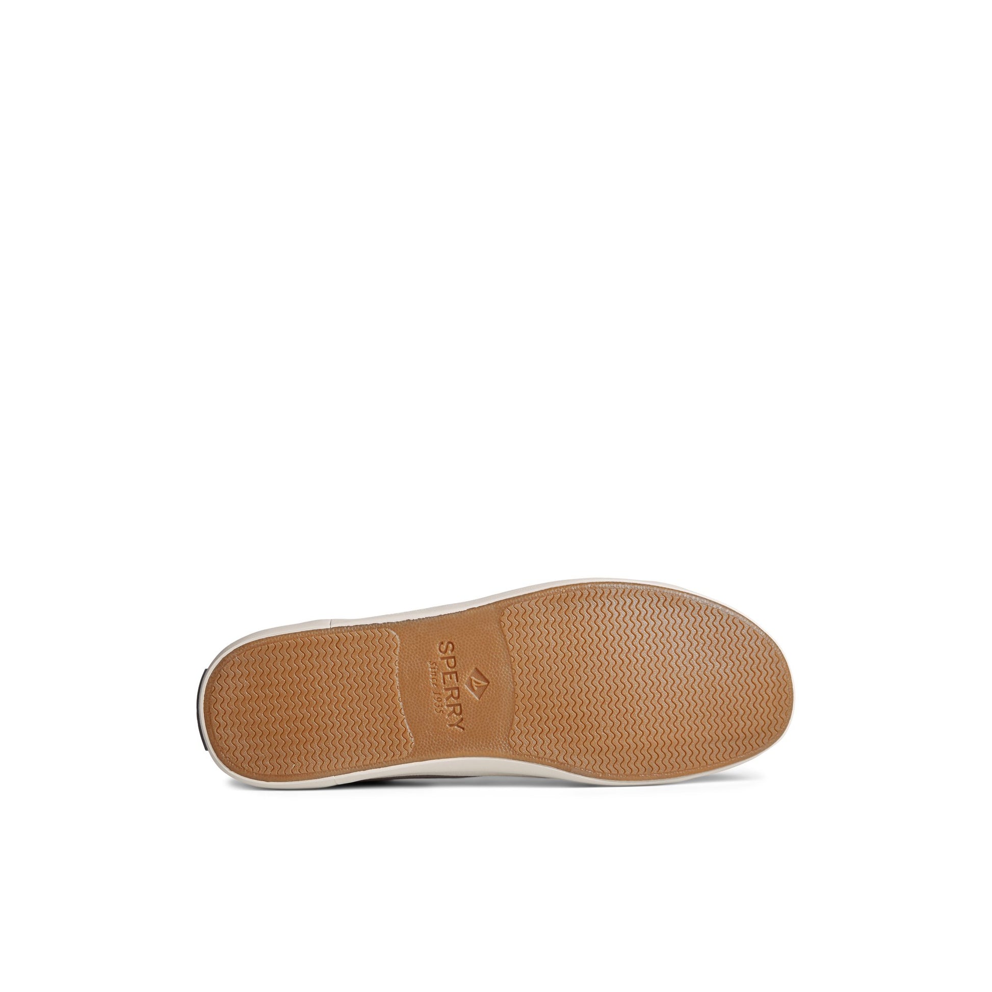 View of Grey SeaCycled™ Striper II Textile Sneaker Vulcanized Sneaker's sole