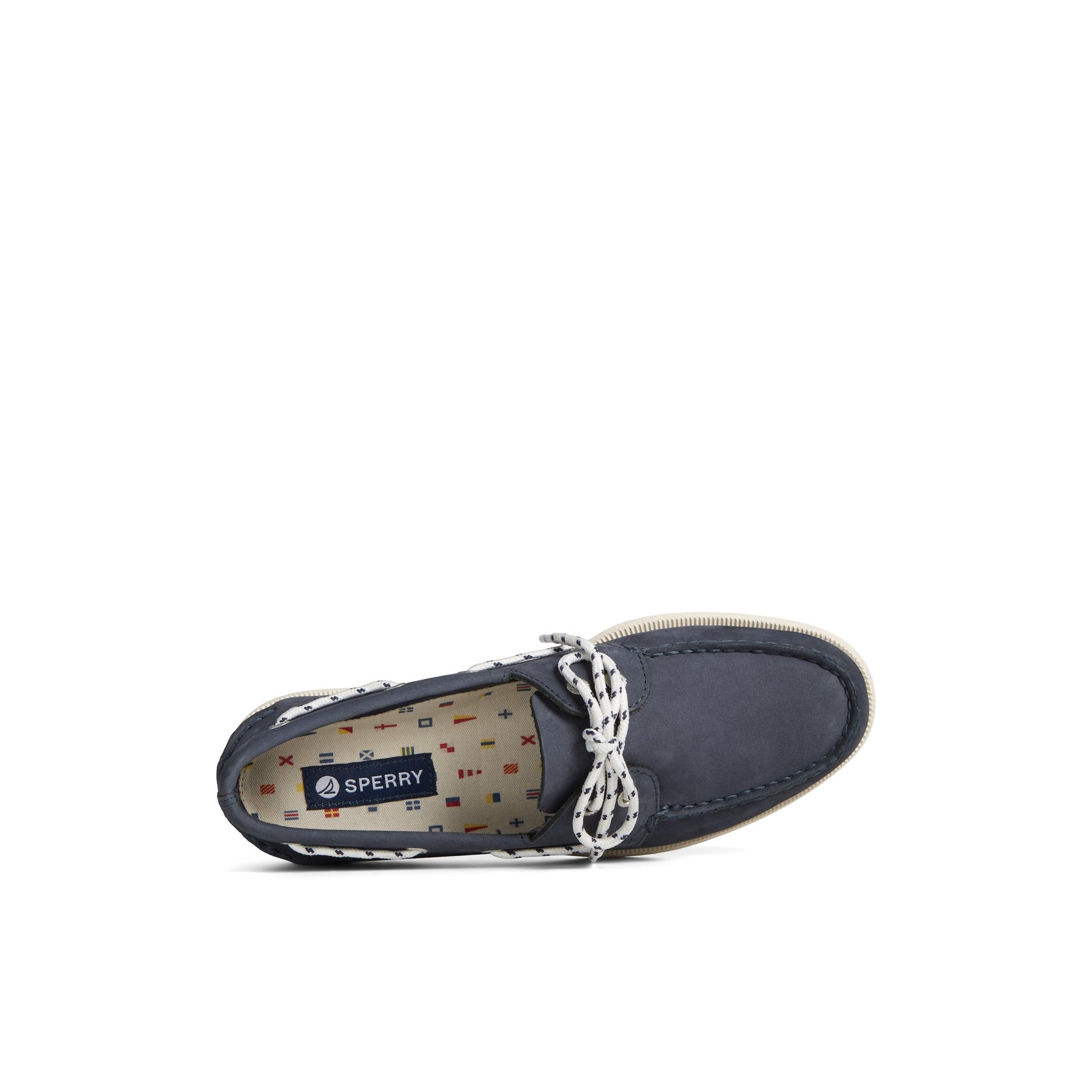 Top-down view of the Navy Authentic Original™ Nautical Nubuck Boat Shoe Boat Shoes
