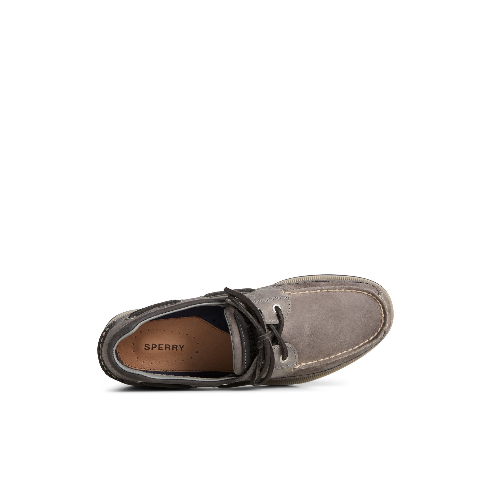 Top-down view of the Grey Mako Canoe Moc Boat Shoe Boat Shoes