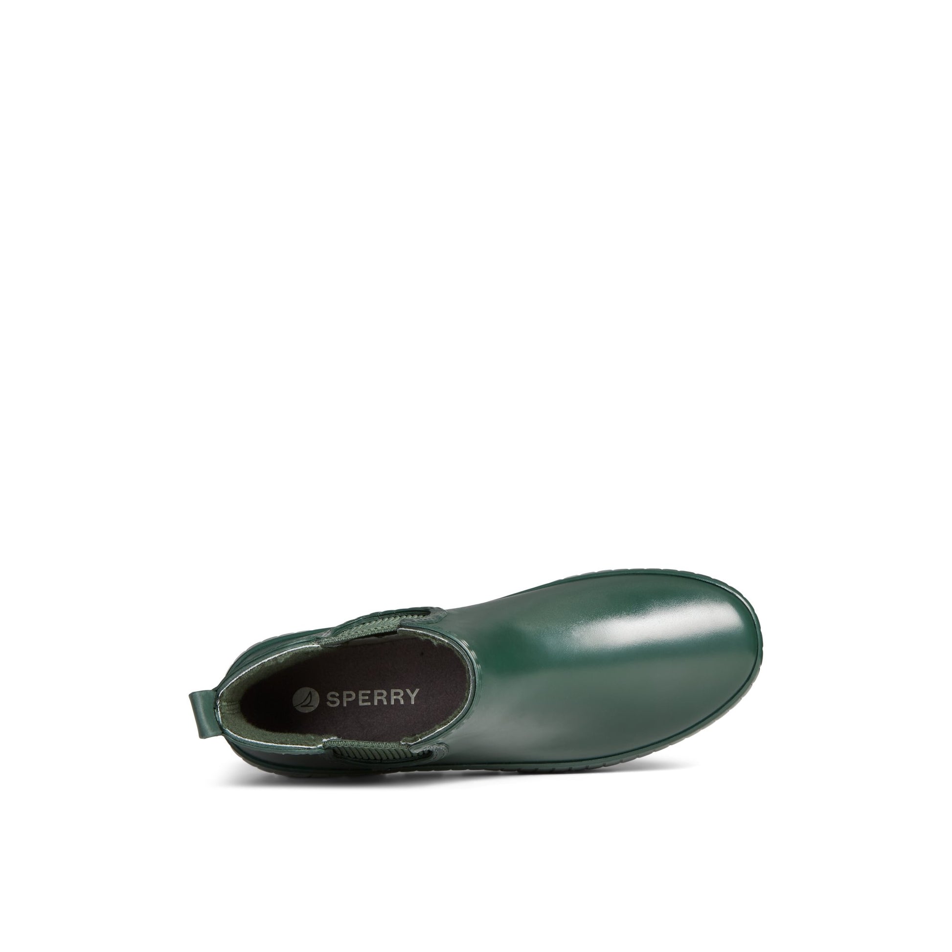 Top-down view of the Dark Green Torrent Chelsea Waterproof Rain Boot Chelsea Rain Boot
