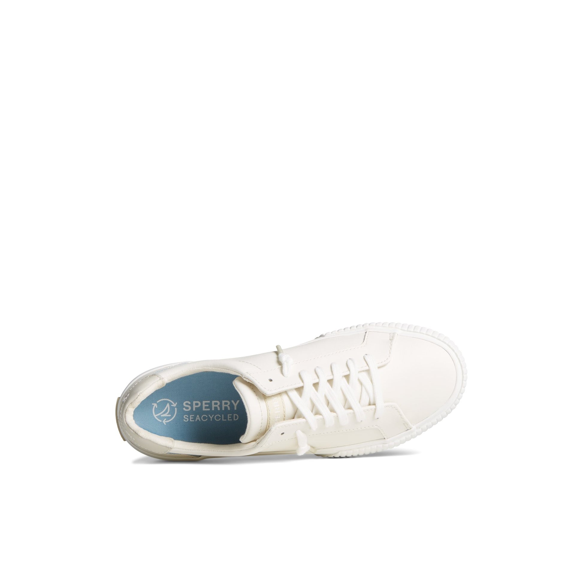 Top-down view of the White Bermuda Leather Sneaker Low Top Sneakers