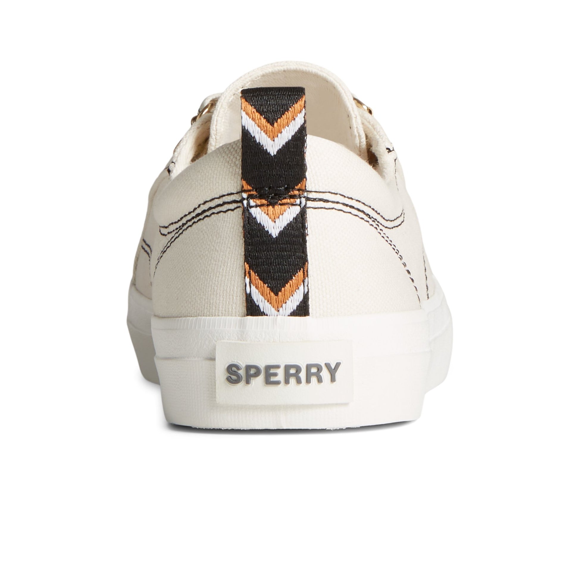 Close-up of the White Crest Vibe Sneaker Sneakers