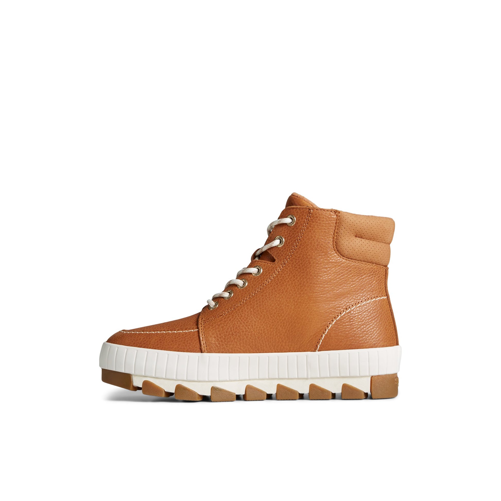 Side view of Medium Beige Torrent Leather Lace Up Boot Fall/Winter Boots