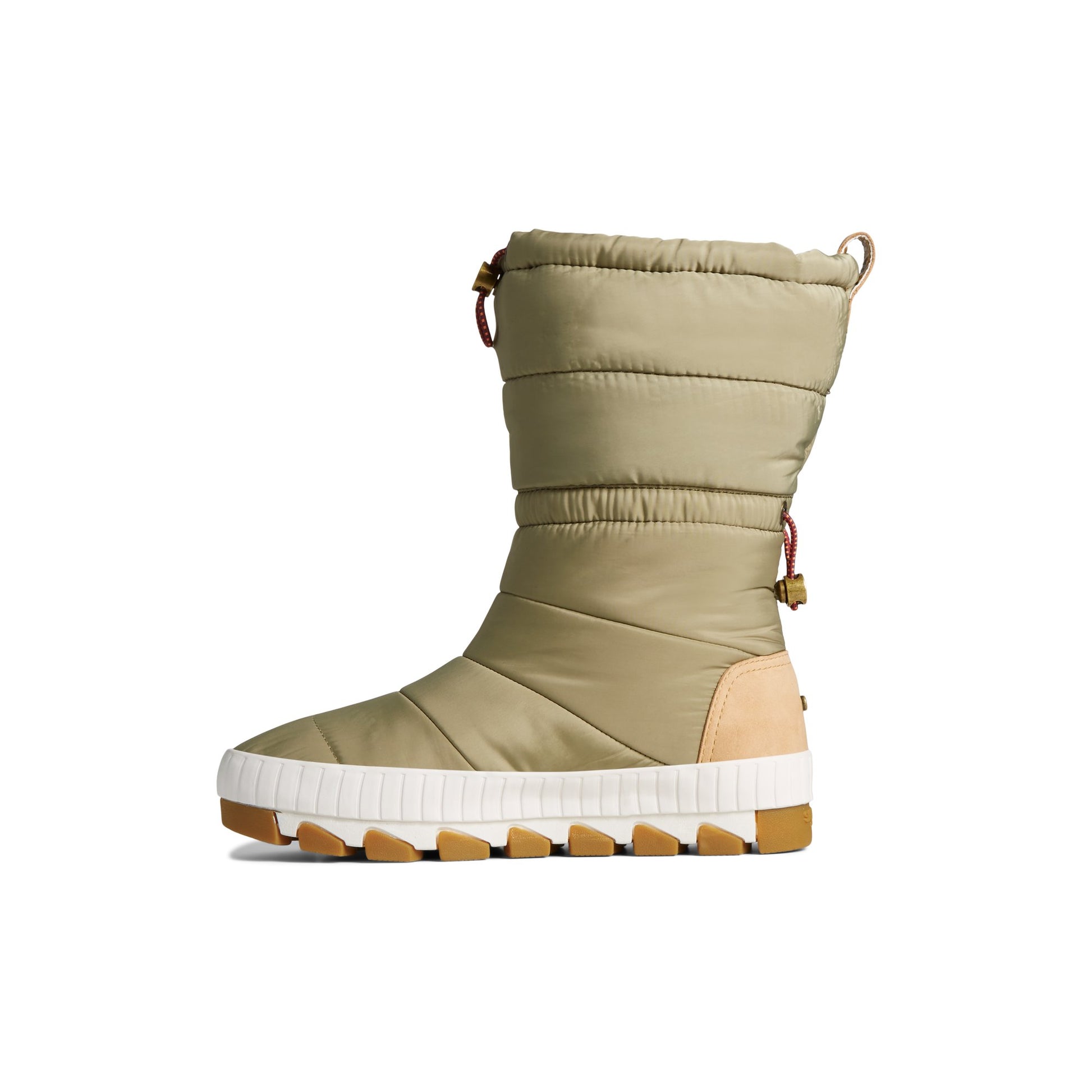 Side view of Medium Green Seacycled™ Torrent Fold Down Boot Winter Boots