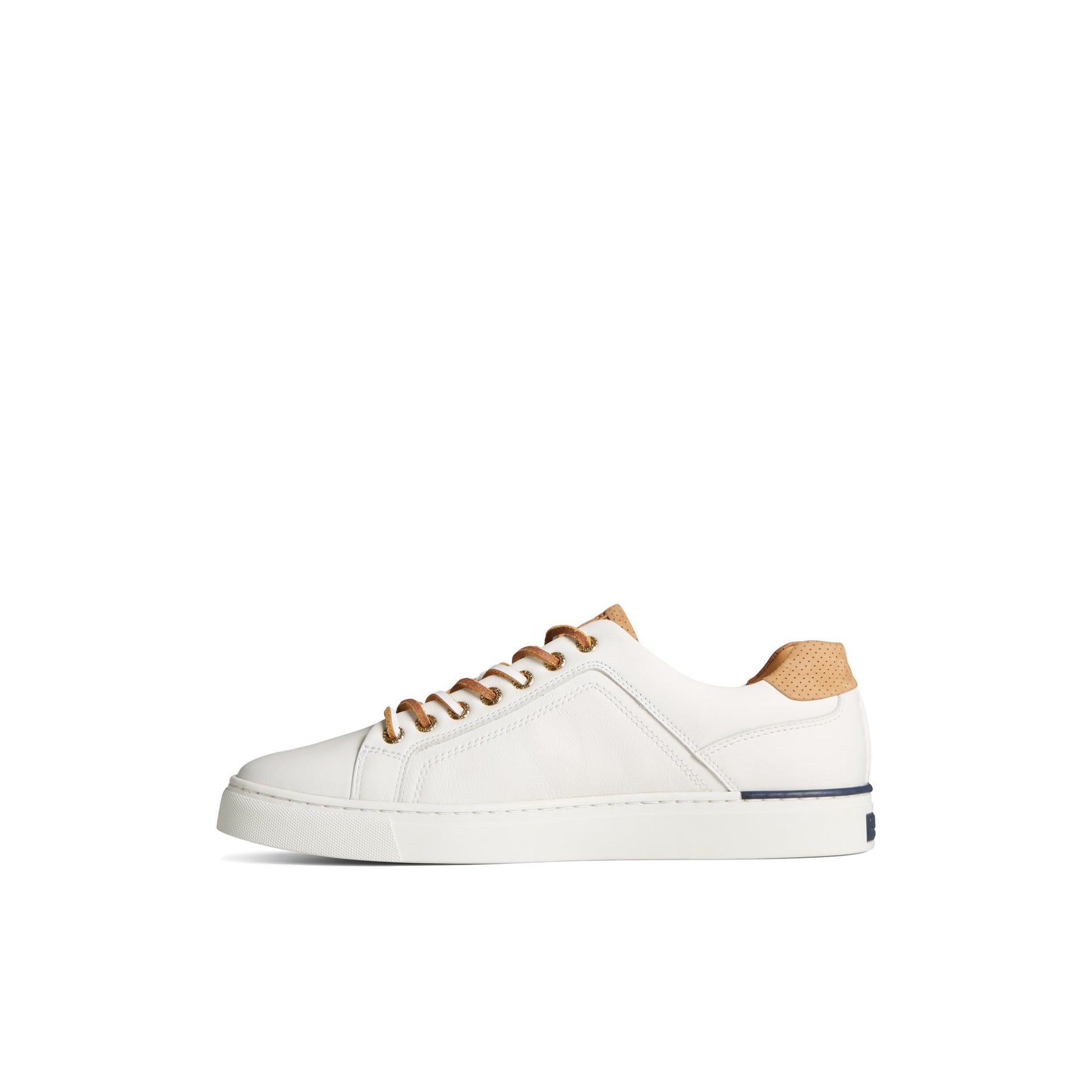 Side view of White Gold Cup™ Striper LTT Sneaker Vulcanized Sneaker