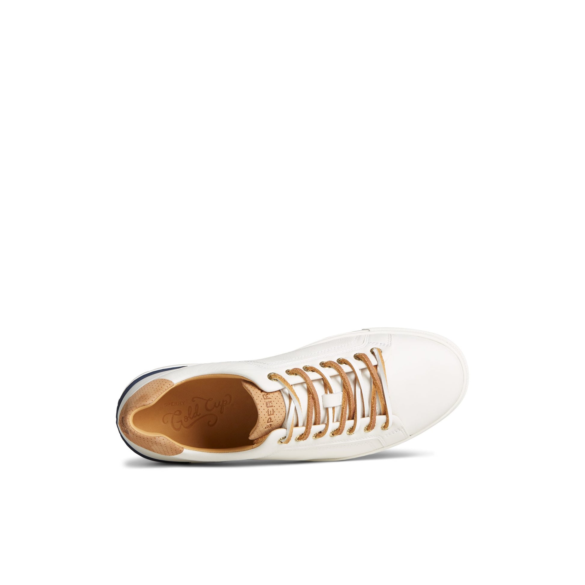 Top-down view of the White Gold Cup™ Striper LTT Sneaker Vulcanized Sneaker