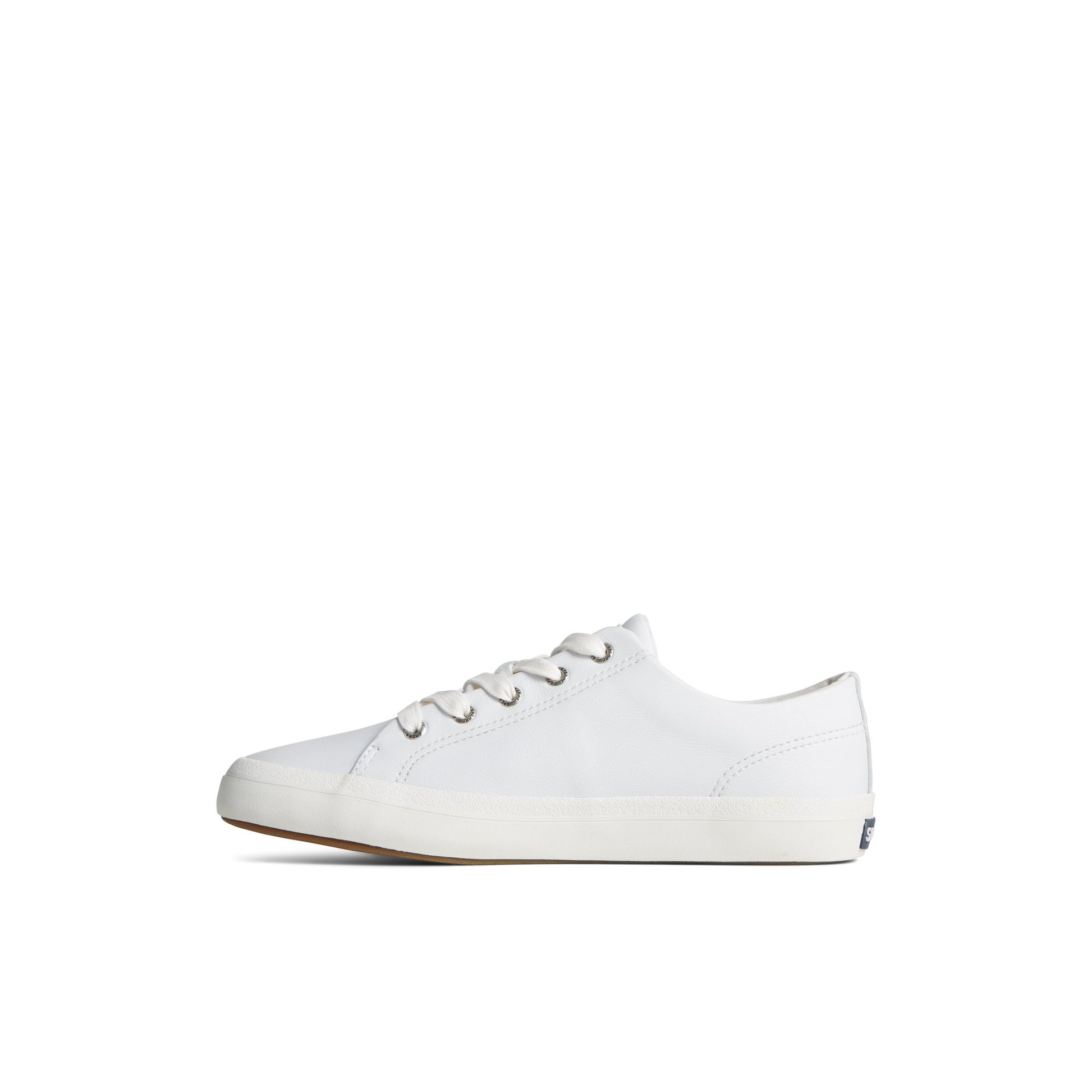 Side view of White Striper II LTT Leather Sneaker Vulcanized Sneaker