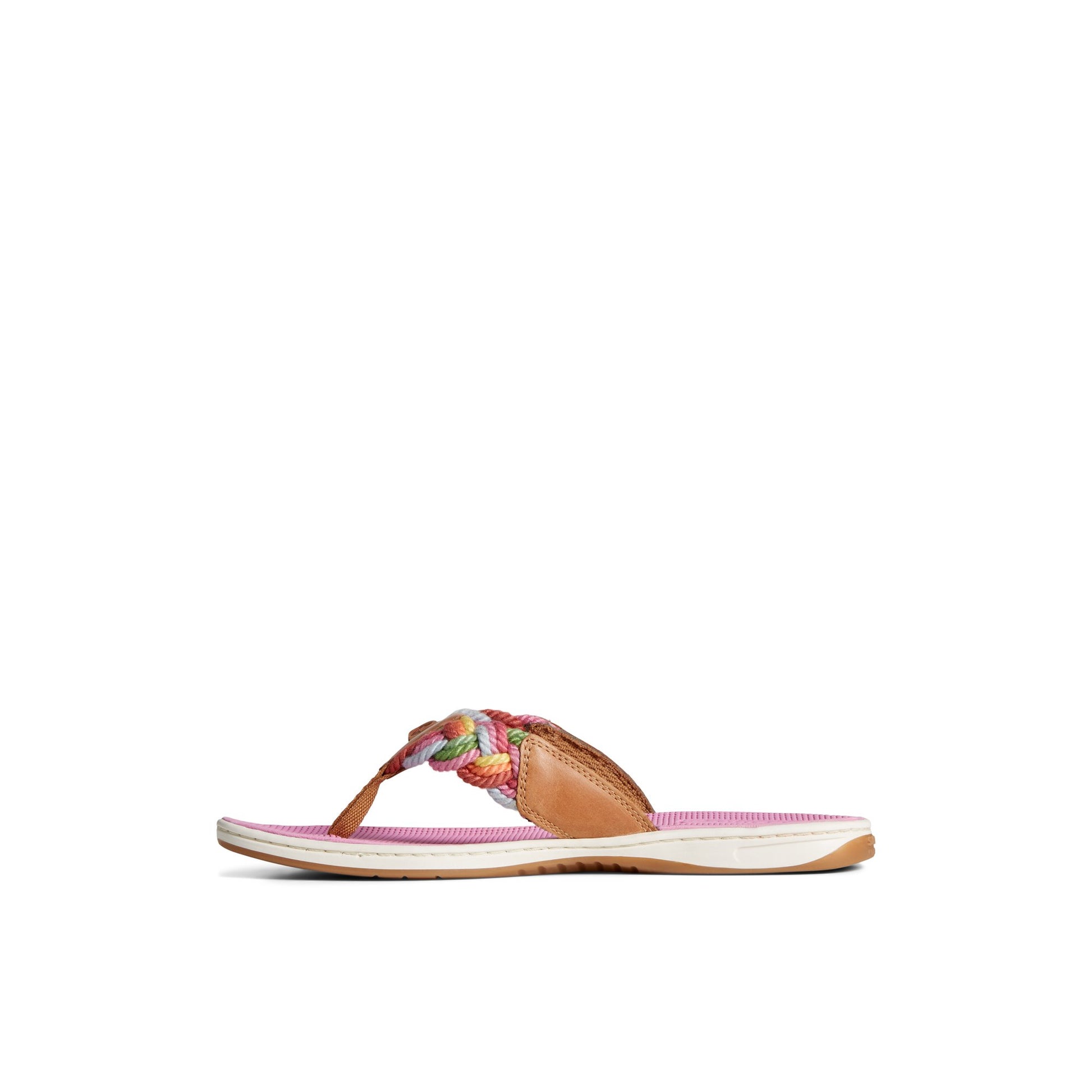 Side view of Natural Parrotfish Braid Sandal Flip Flop Thong Sandals
