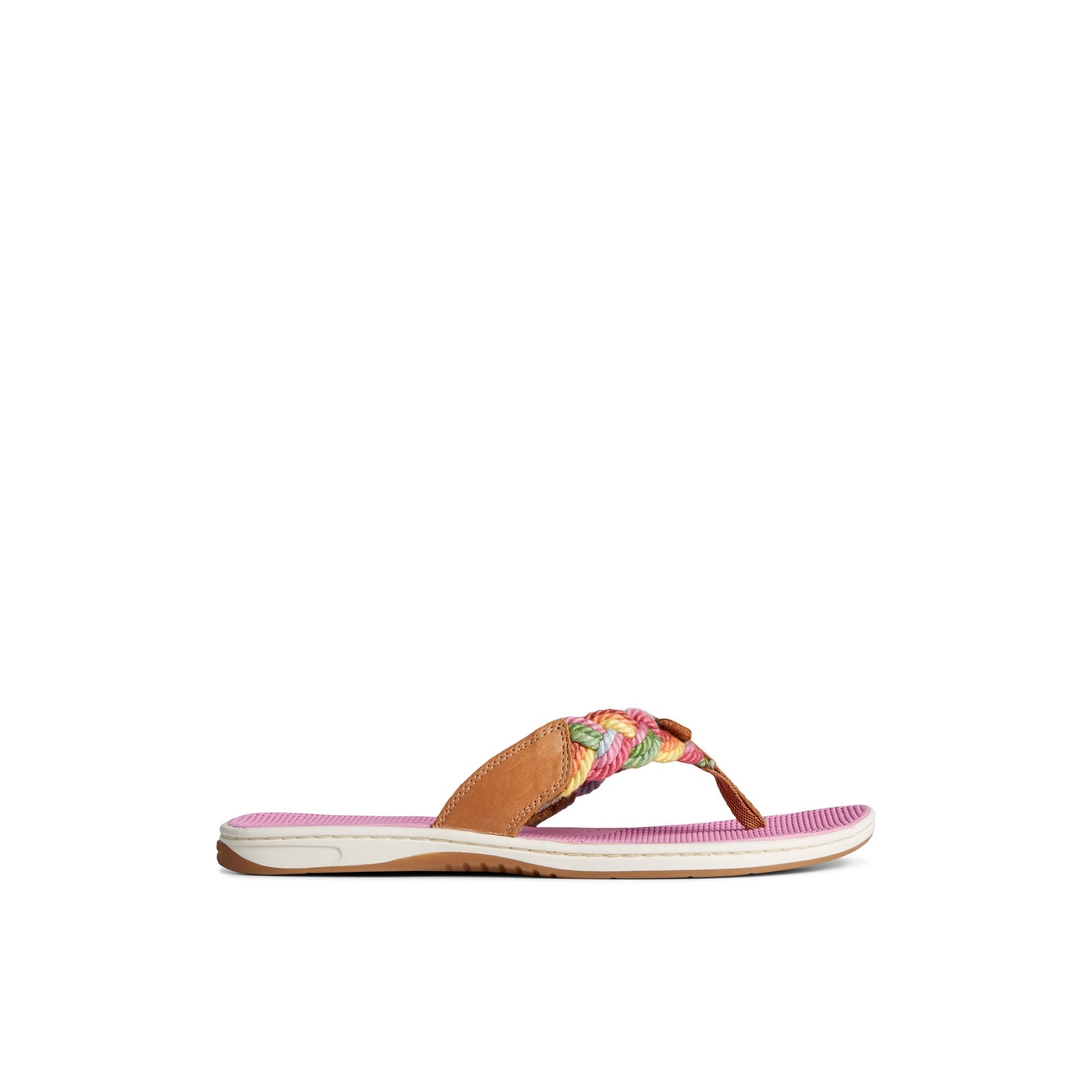 Main View of Natural Parrotfish Braid Sandal Flip Flop Thong Sandals for Womens
